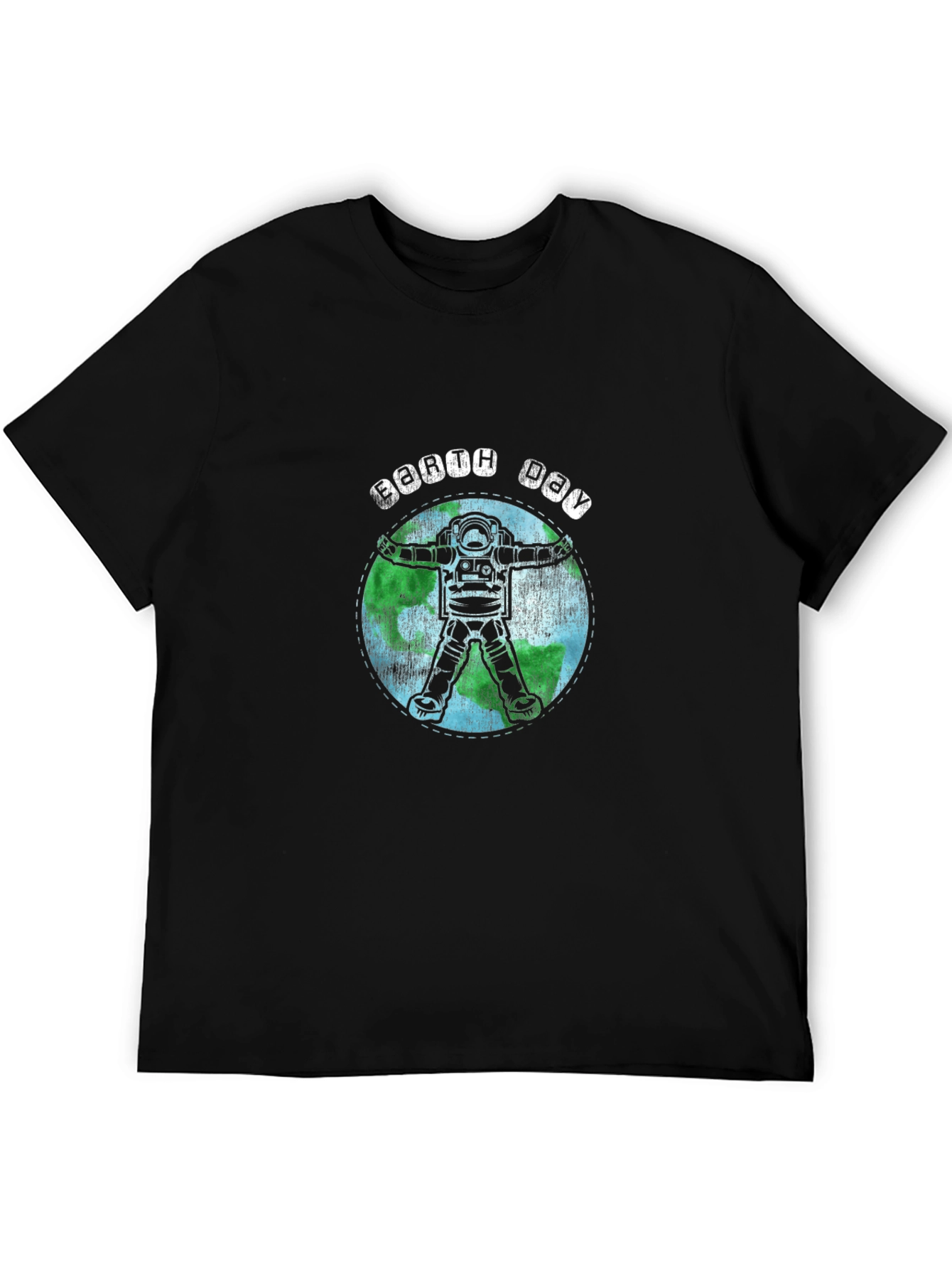 Earth Day Astronaut Graphic Tee - Black Unisex Shirt