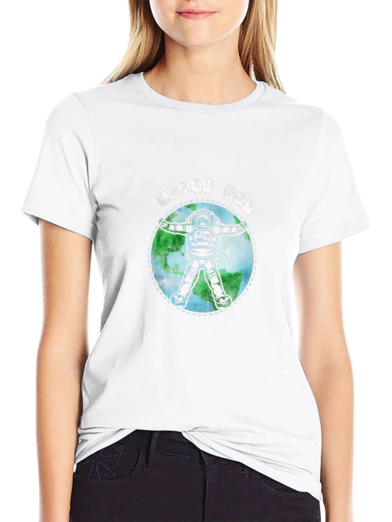 Earth Day Astronaut Graphic Tee - Black Unisex Shirt