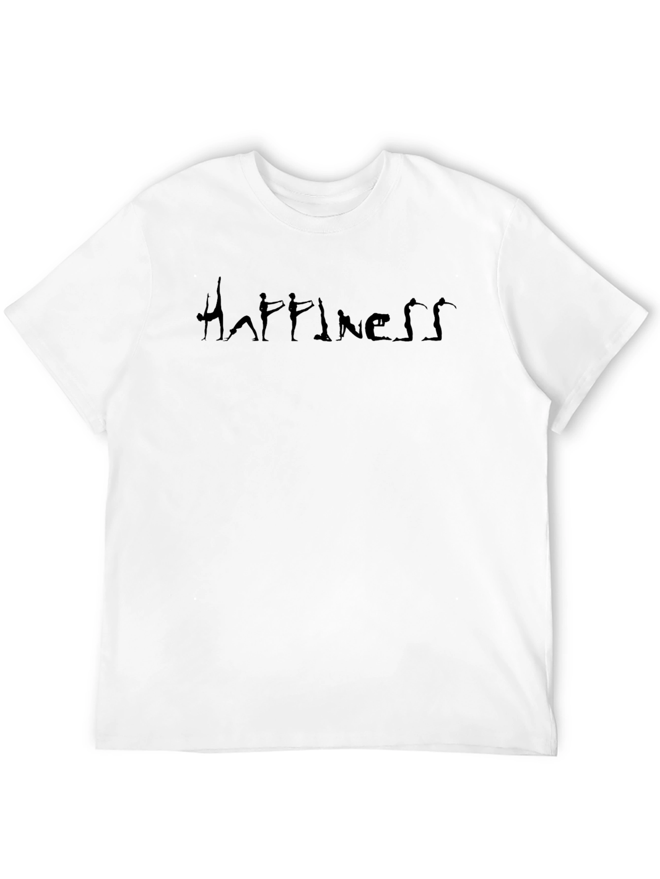 Yoga Happiness Black T-Shirt