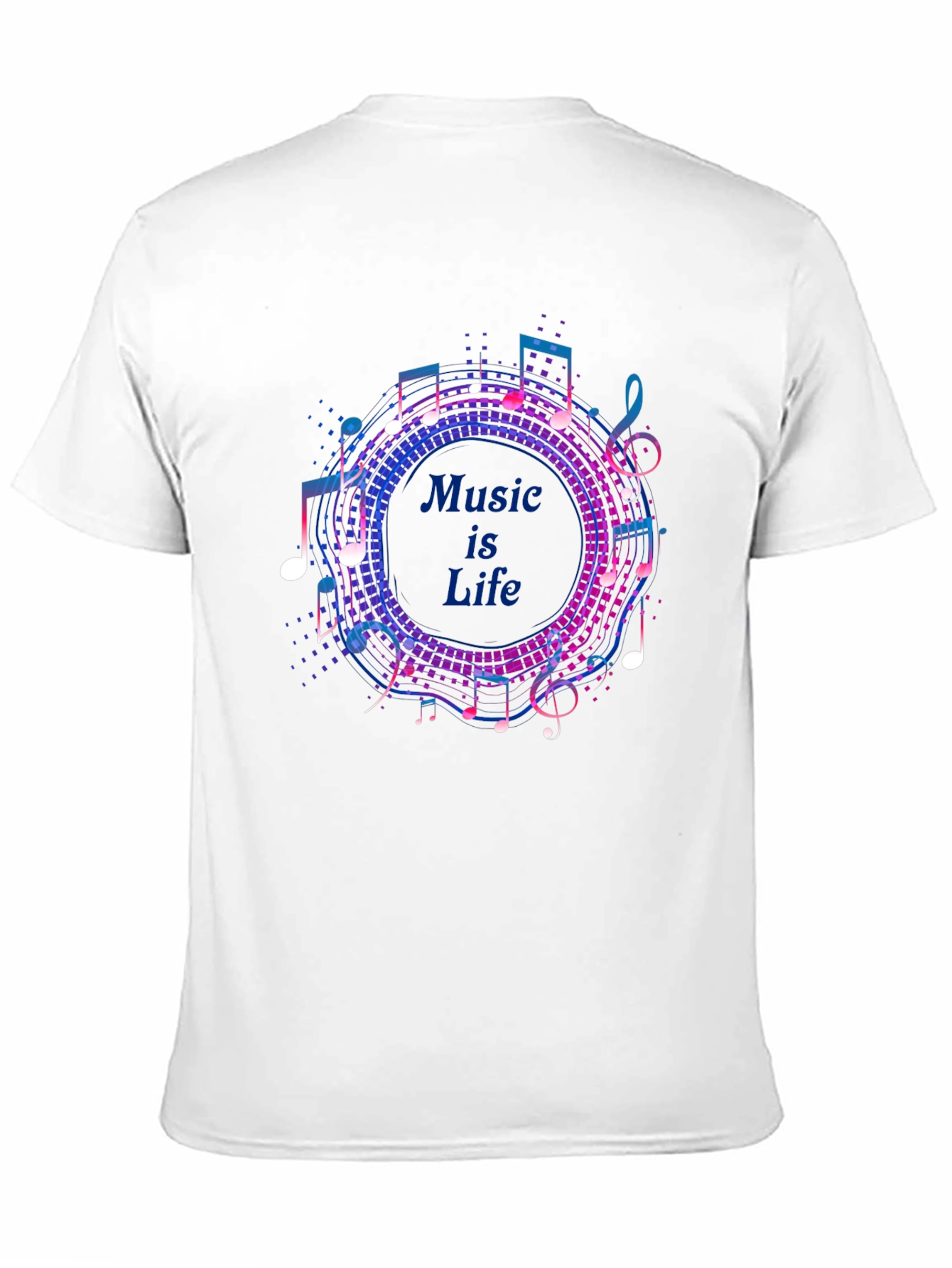 Music is Life Graphic Tee - Mens Black T-Shirt