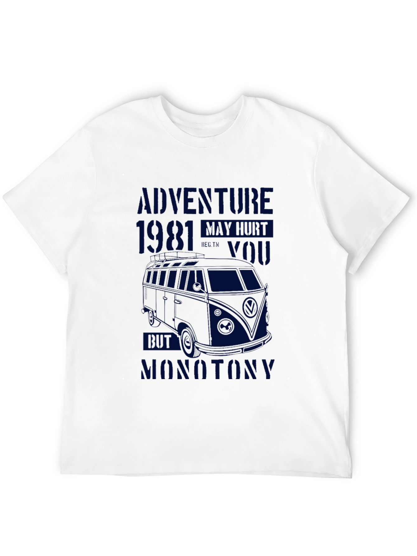 Adventure Awaits T-Shirt: 1981 VW Bus Design
