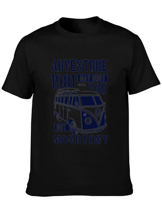 Adventure Awaits T-Shirt: 1981 VW Bus Design