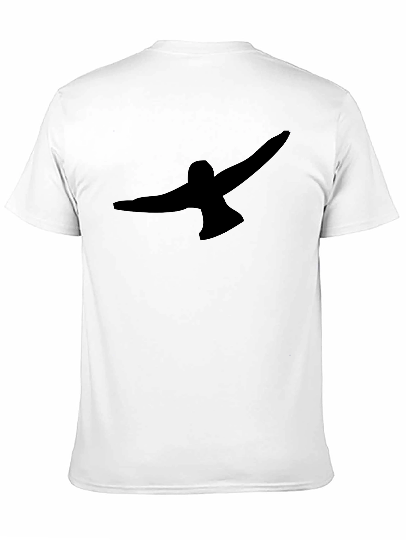 Black T-Shirt with Abstract Bird Graphic