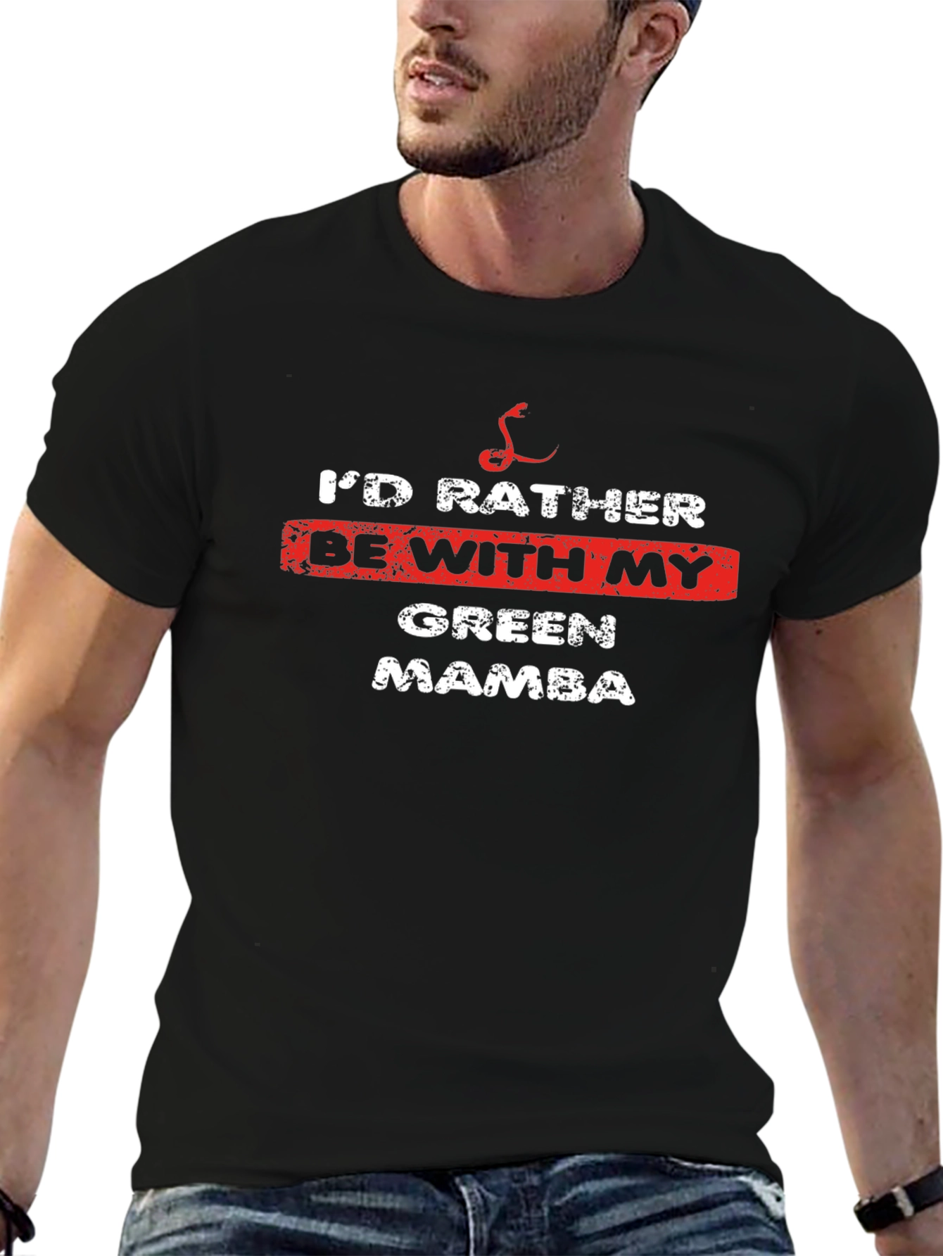 Id Rather Be With My Green Mamba T-Shirt