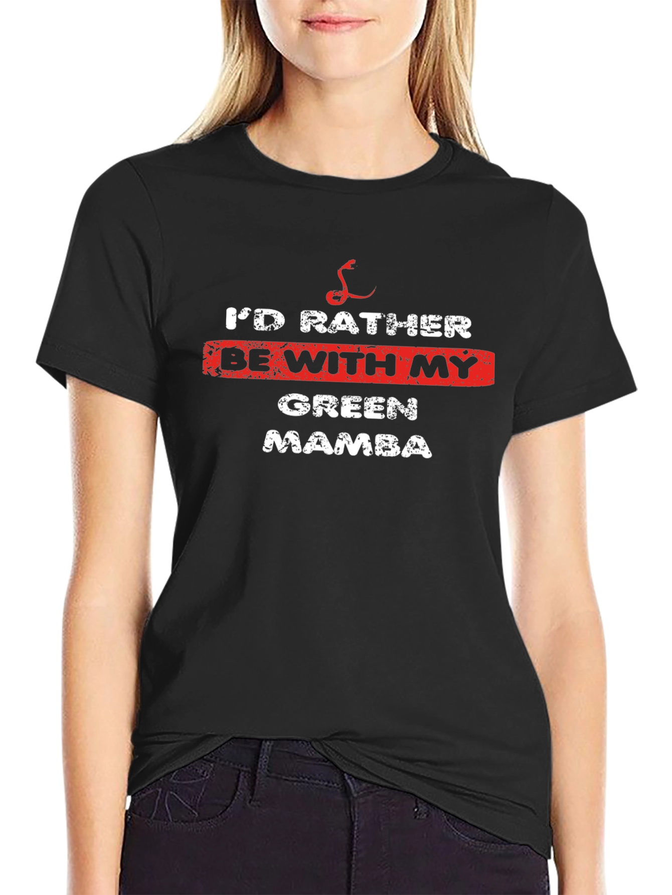 Id Rather Be With My Green Mamba T-Shirt