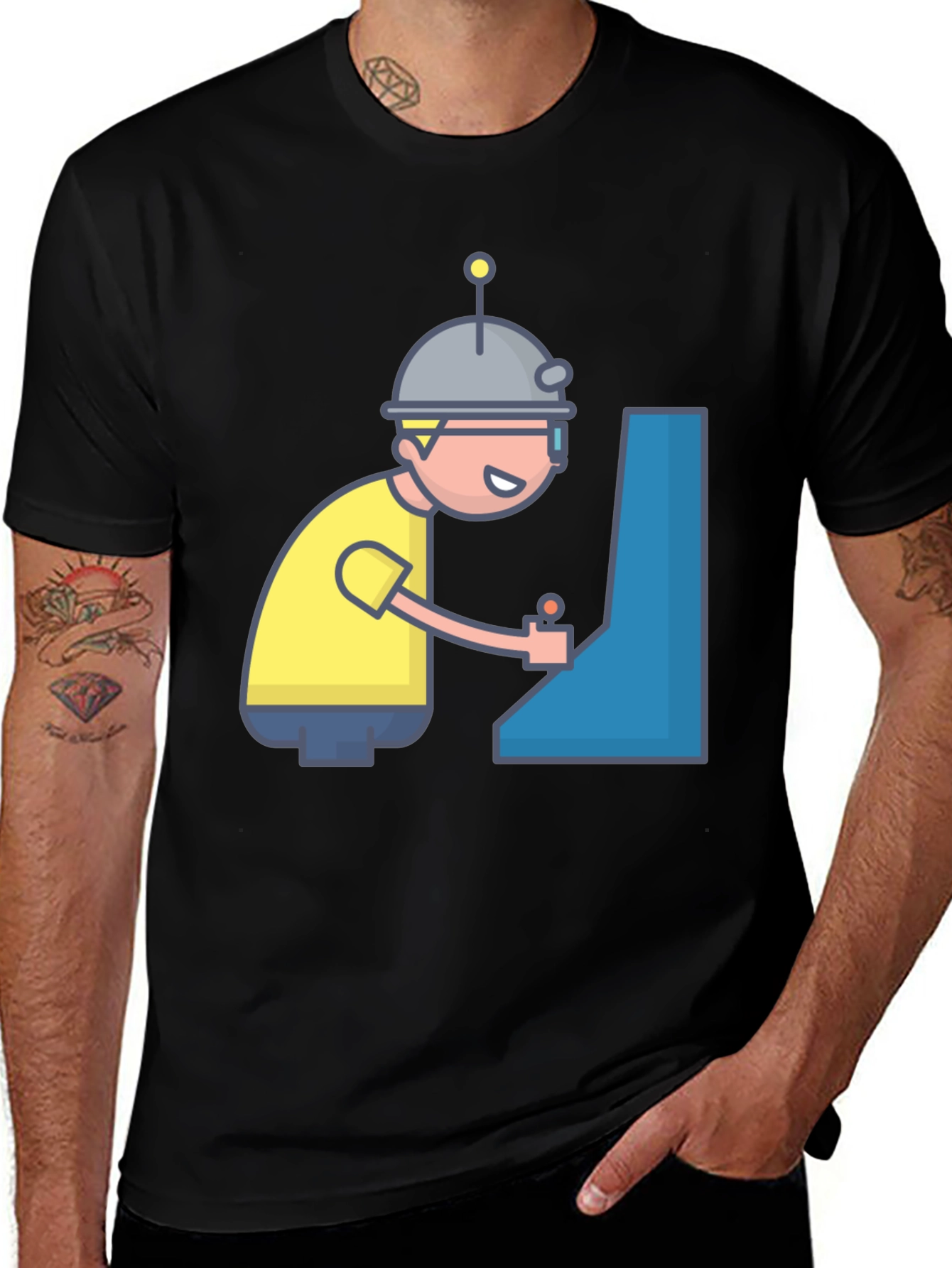 Retro Gamer T-Shirt - Black Cotton Tee