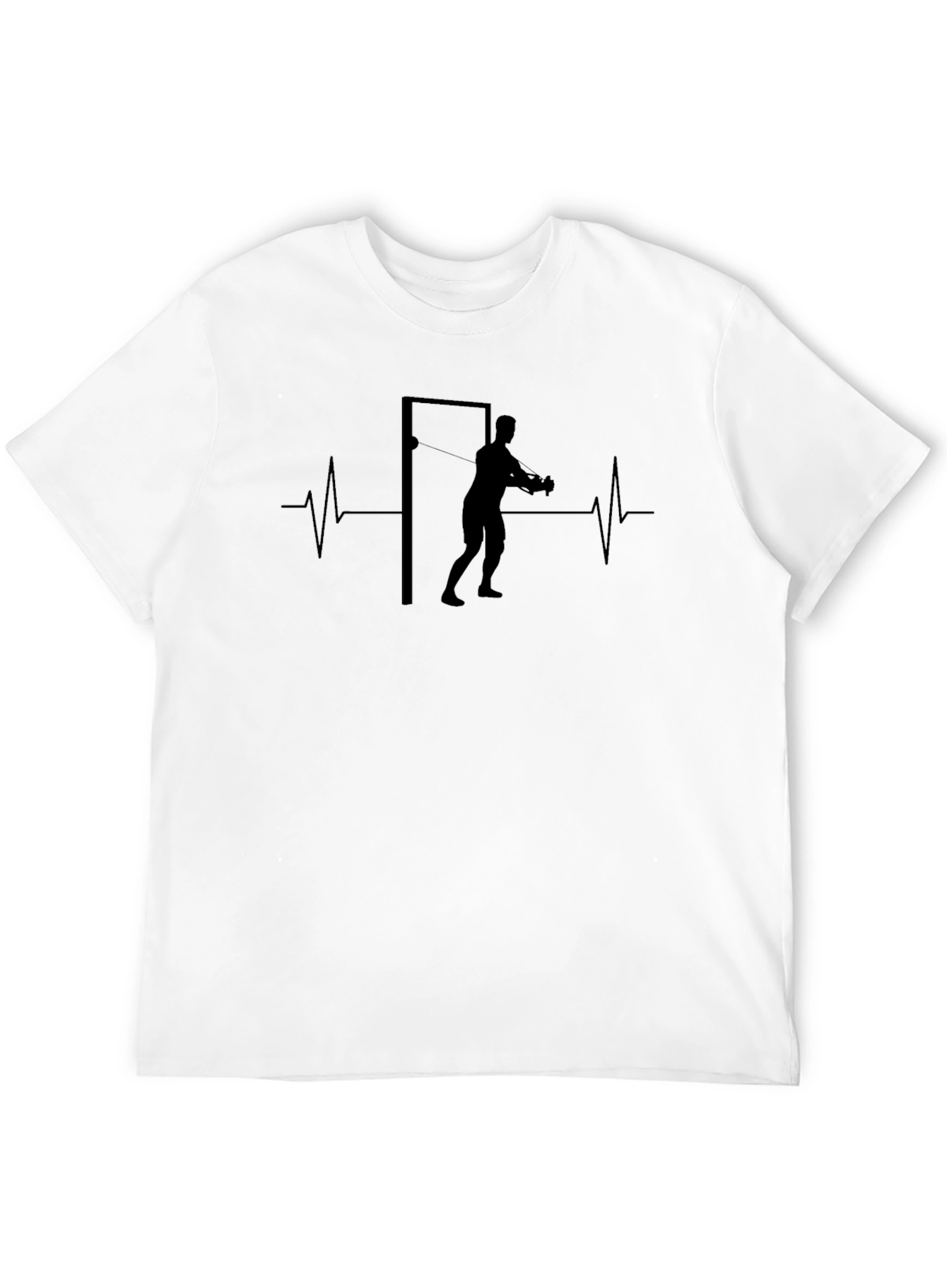 Workout Heartbeat T-Shirt - Black