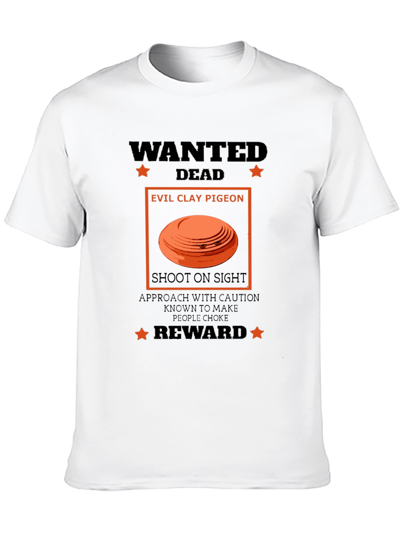 Wanted Dead Evil Clay Pigeon T-Shirt