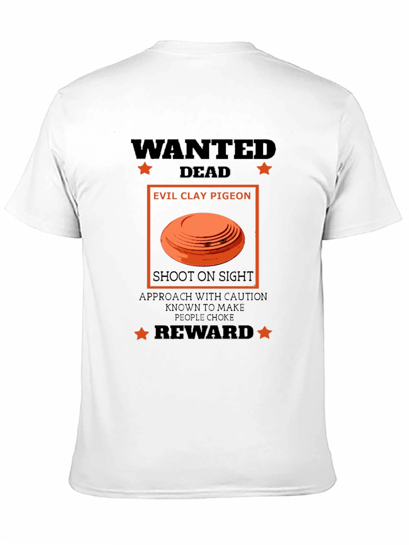 Wanted Dead Evil Clay Pigeon T-Shirt