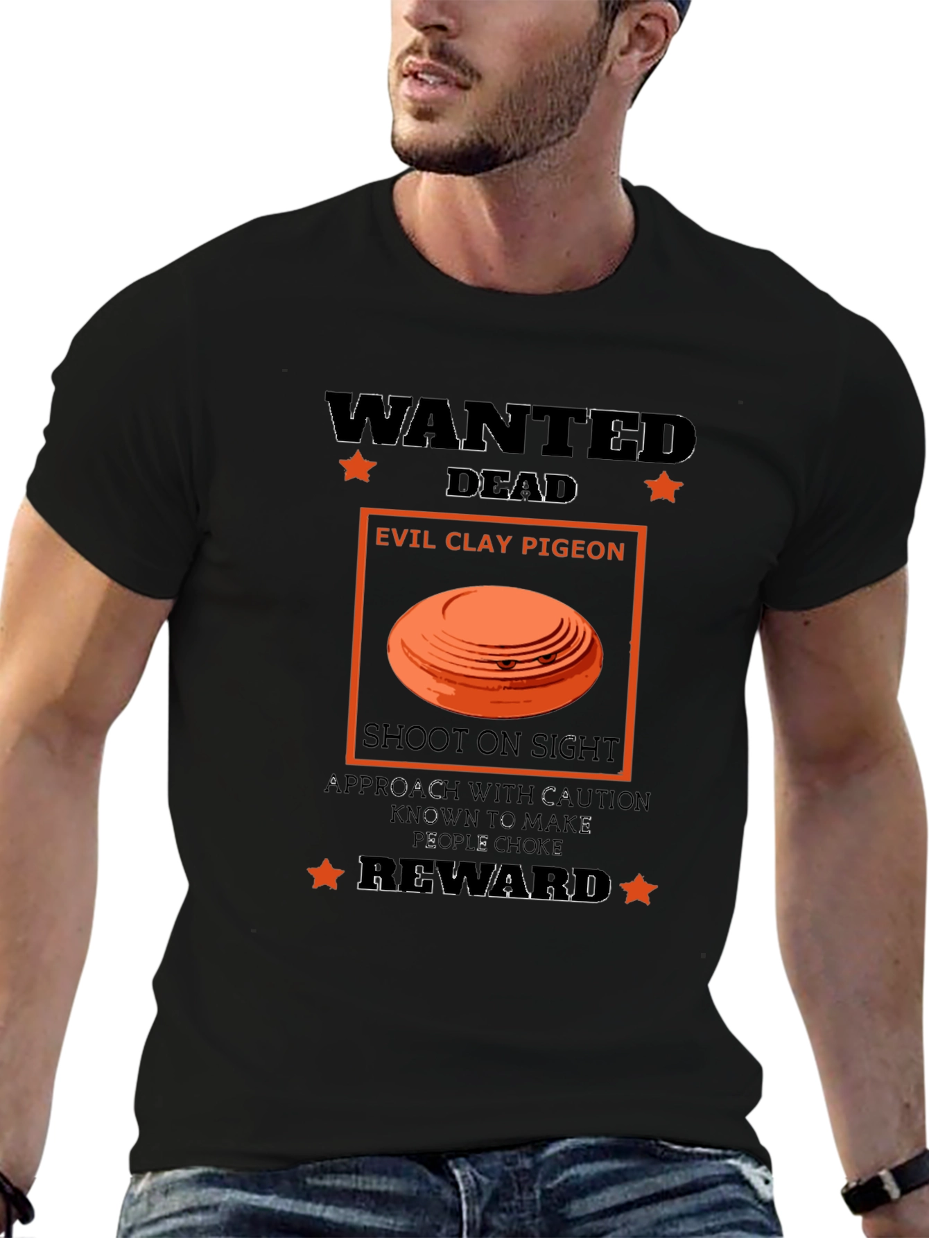 Wanted Dead Evil Clay Pigeon T-Shirt