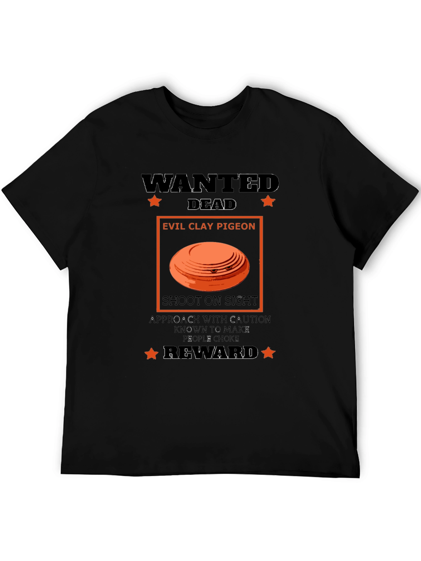 Wanted Dead Evil Clay Pigeon T-Shirt