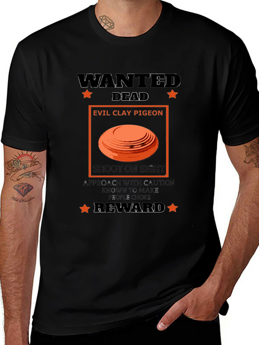Wanted Dead Evil Clay Pigeon T-Shirt