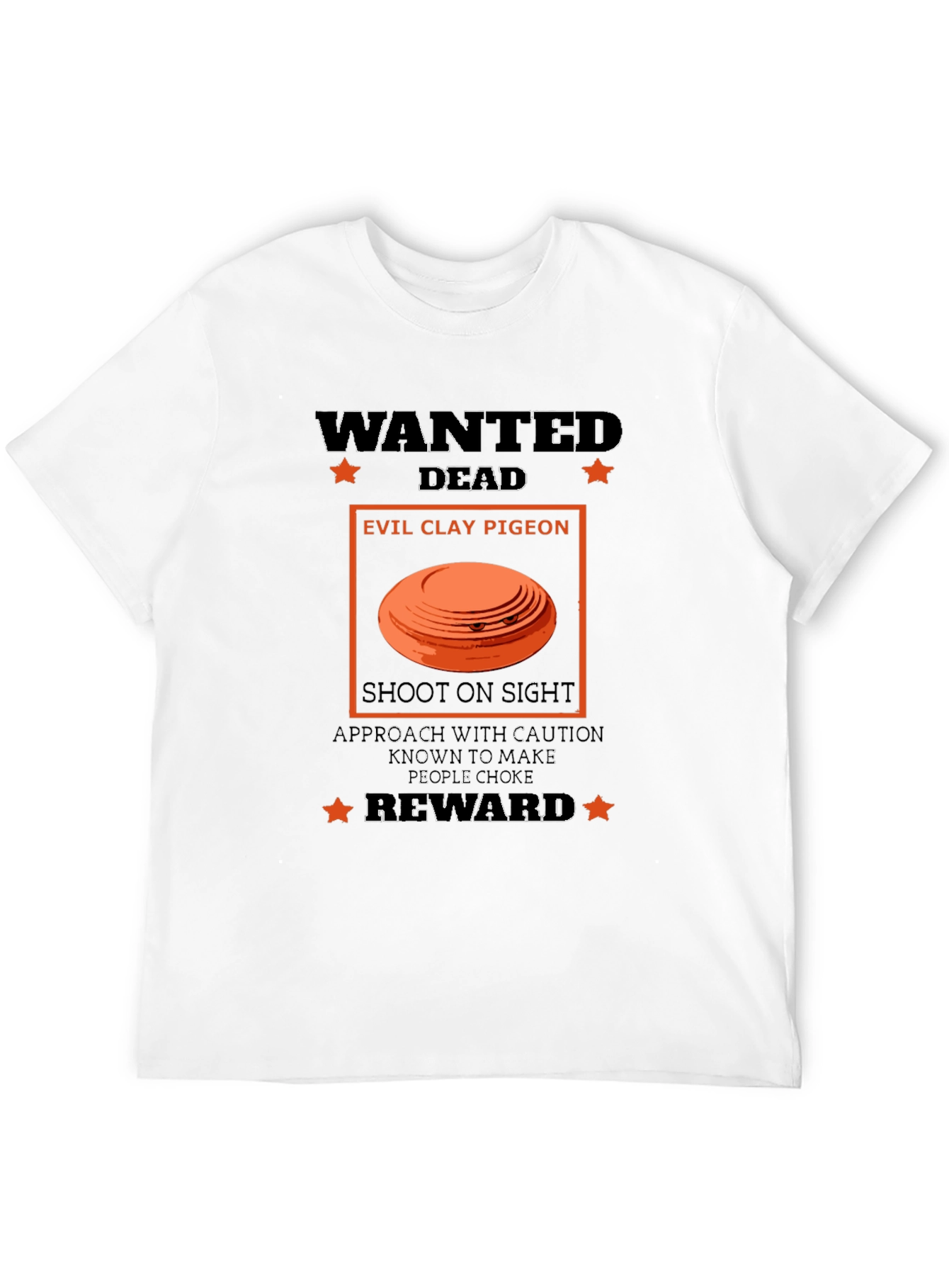Wanted Dead Evil Clay Pigeon T-Shirt