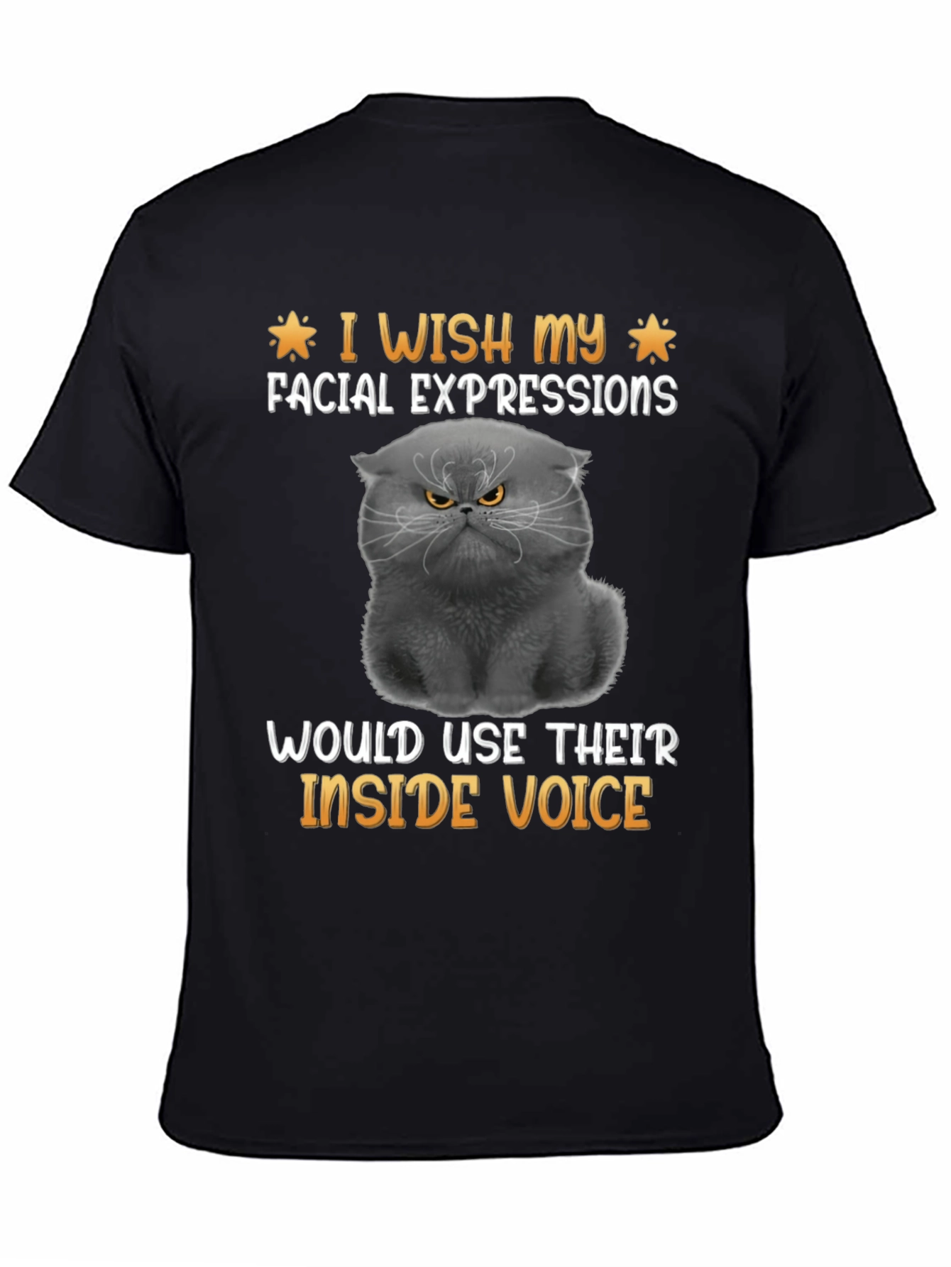 Grumpy Cat T-Shirt - Inside Voice Facial Expression