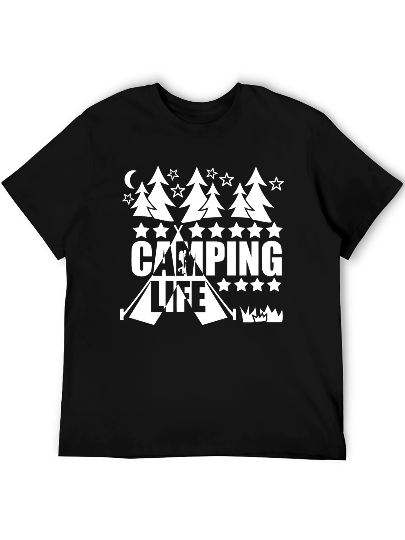 Camping Life Black Graphic Tee