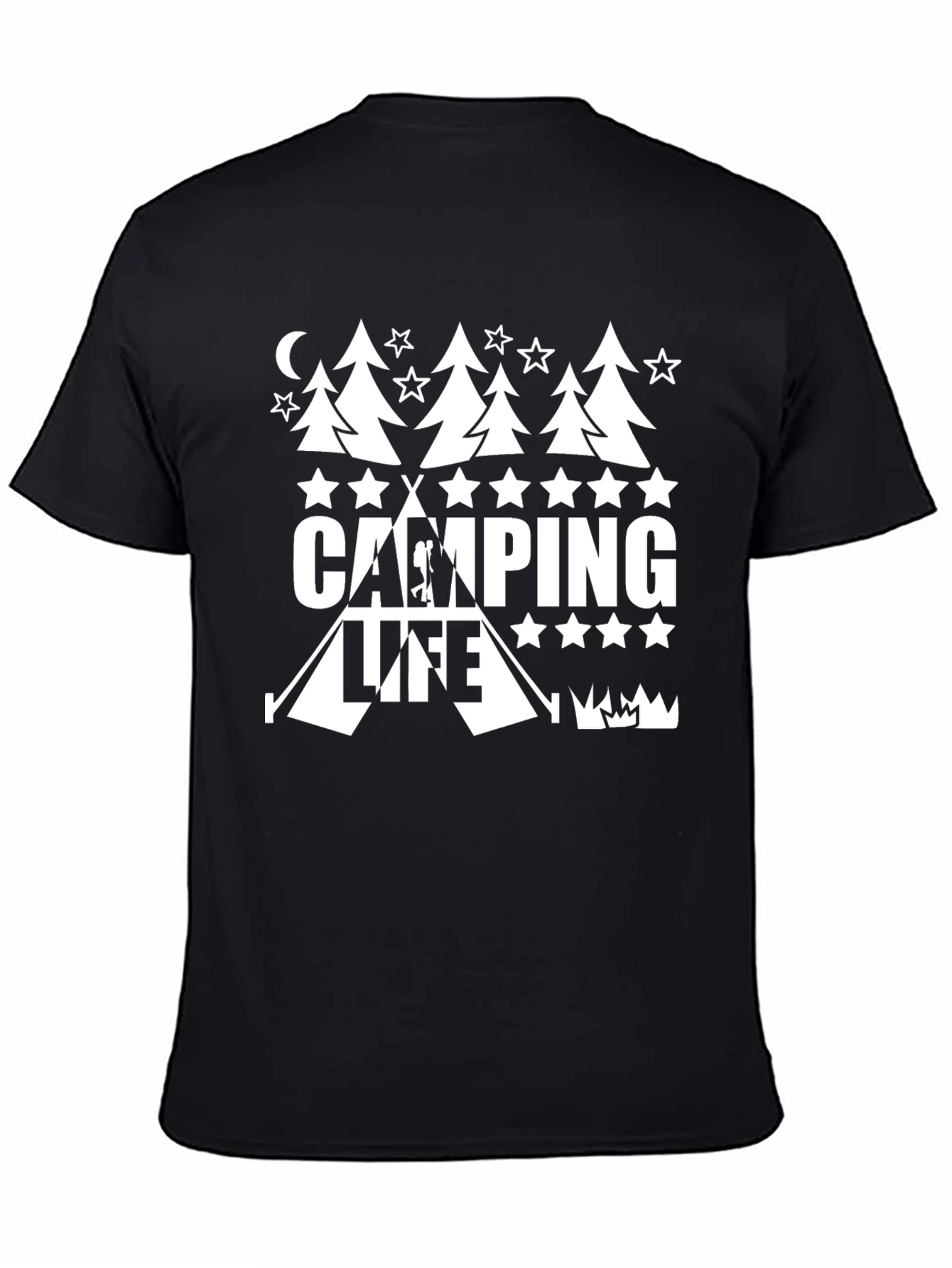 Camping Life Black Graphic Tee