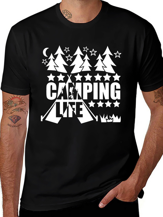 Camping Life Black Graphic Tee