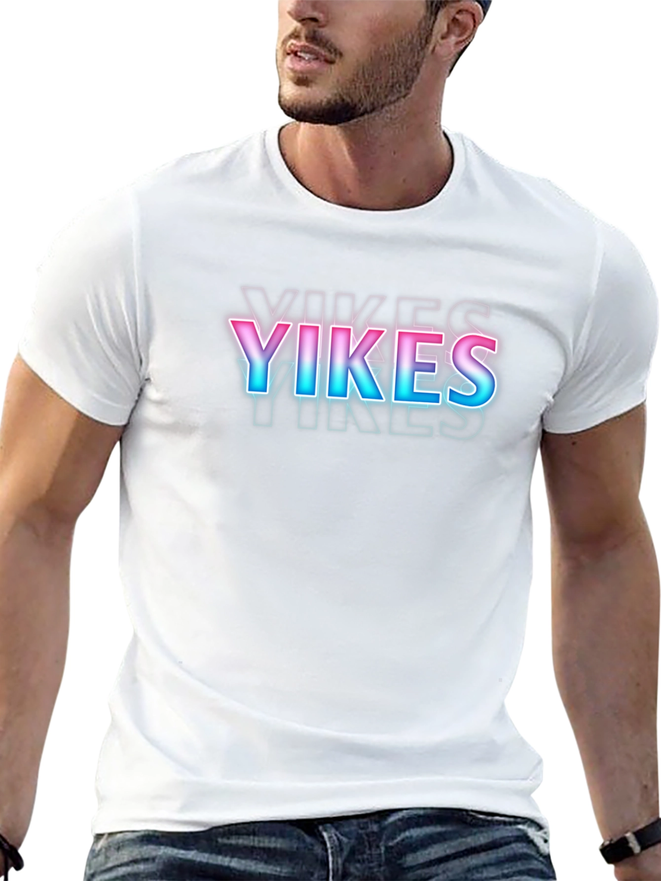 YIKES Graphic Tee - Retro Neon Style