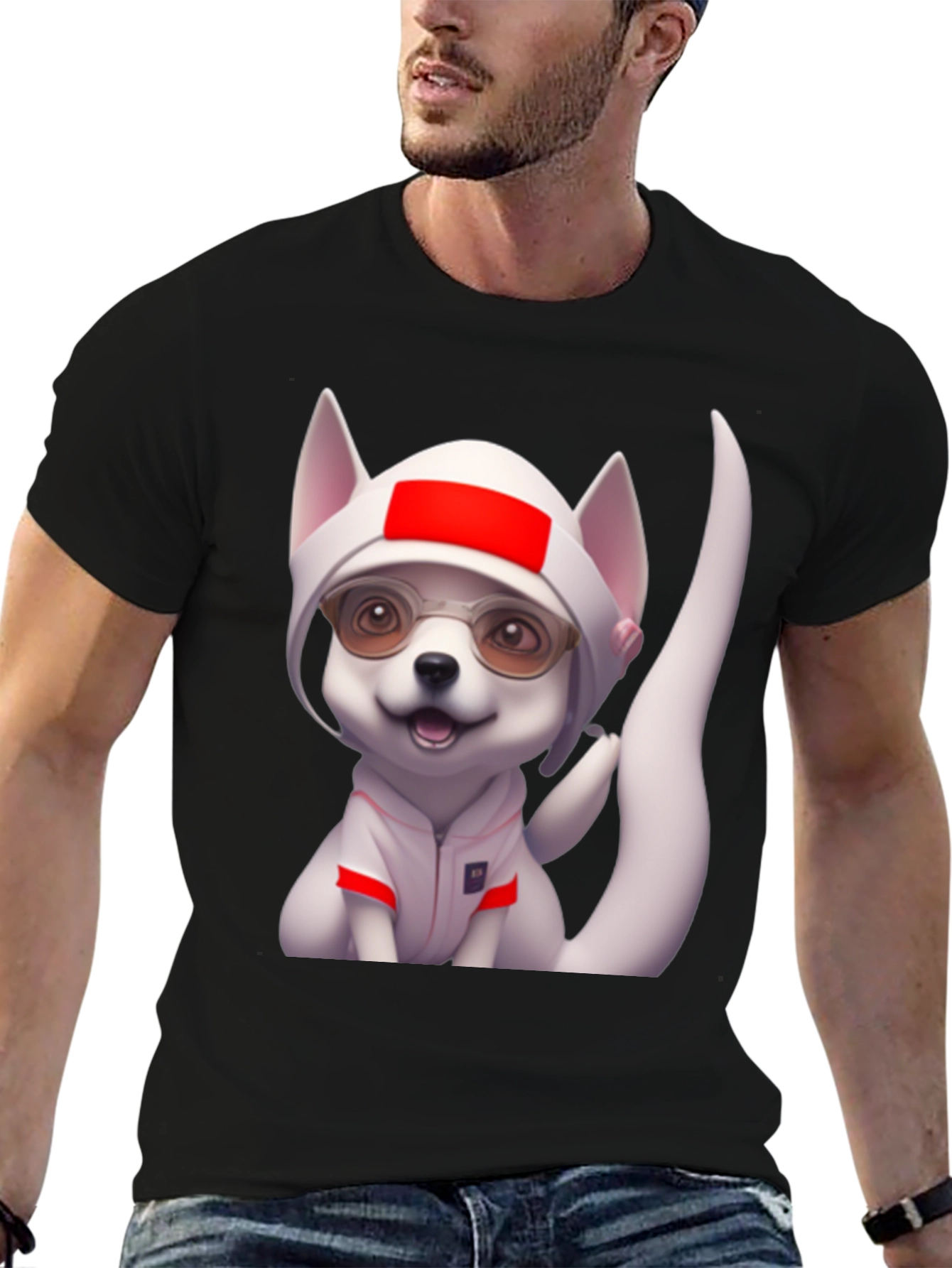 Dog Cartoon Character Graphic Tee