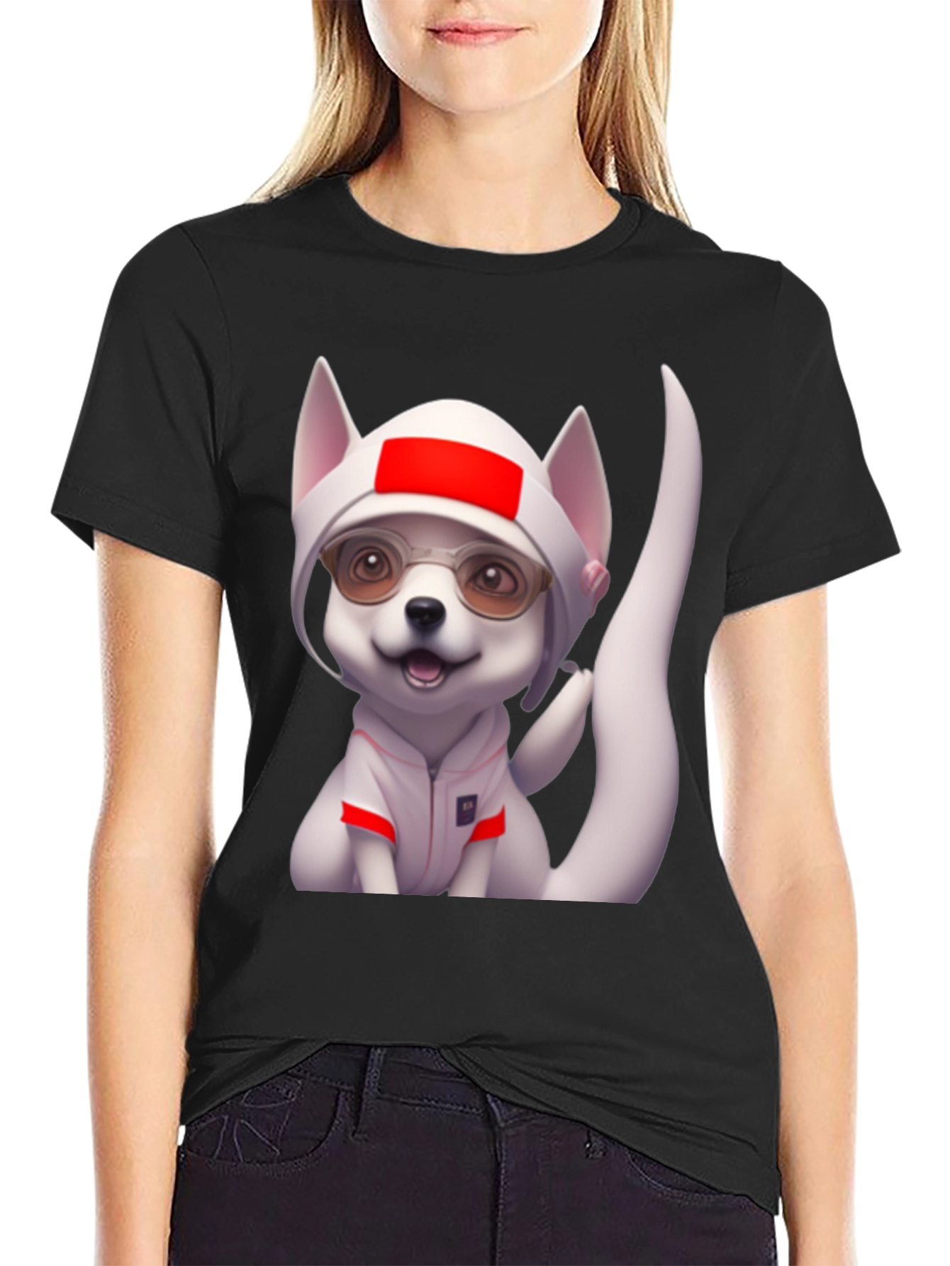 Dog Cartoon Character Graphic Tee