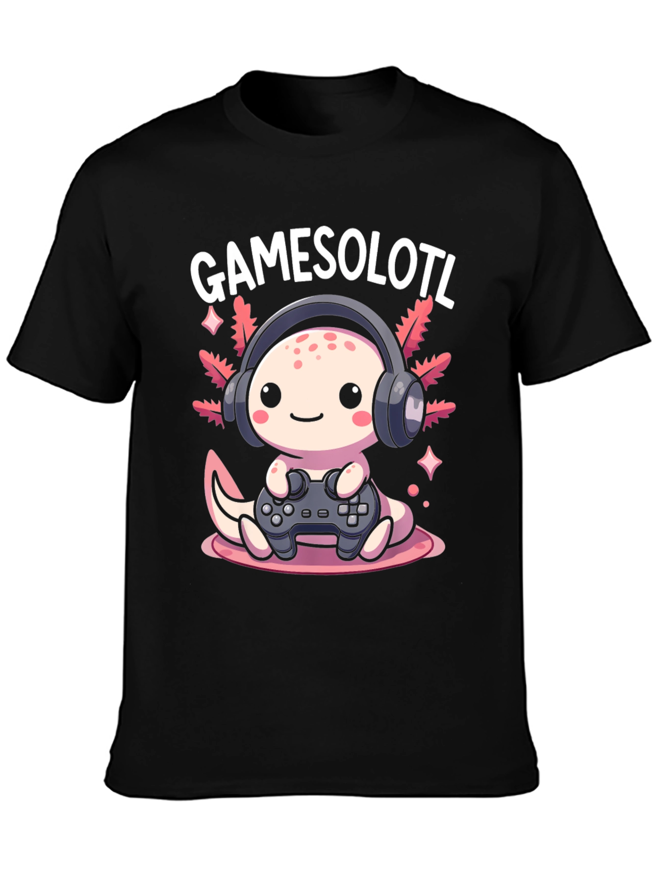 Gamesolotl Graphic Tee - Gamer Axolotl T-Shirt