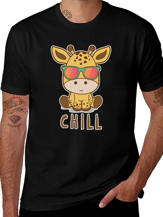 Chill Giraffe T-Shirt - Cool Animal Graphic Tee