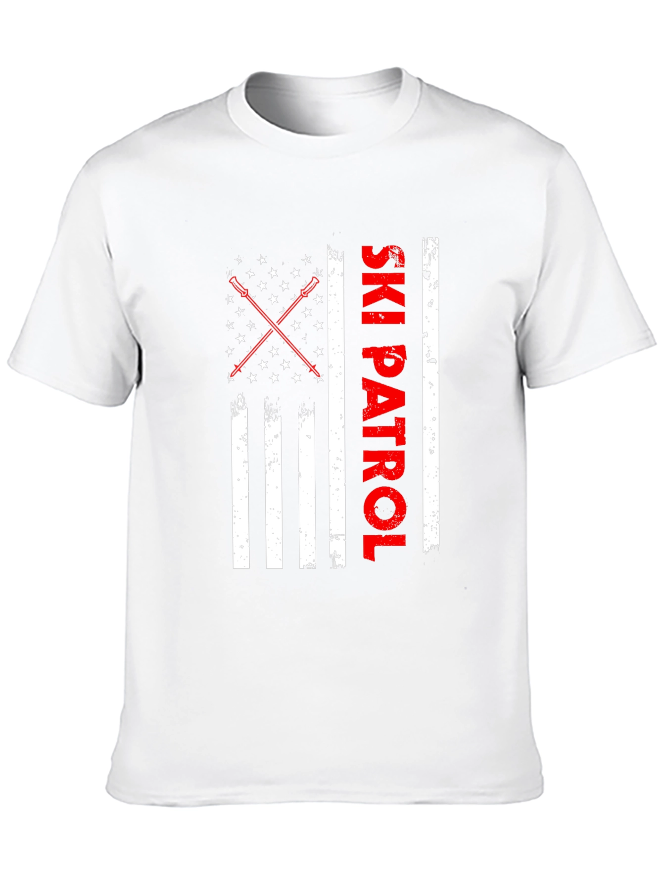 Ski Patrol American Flag Graphic Tee - Black