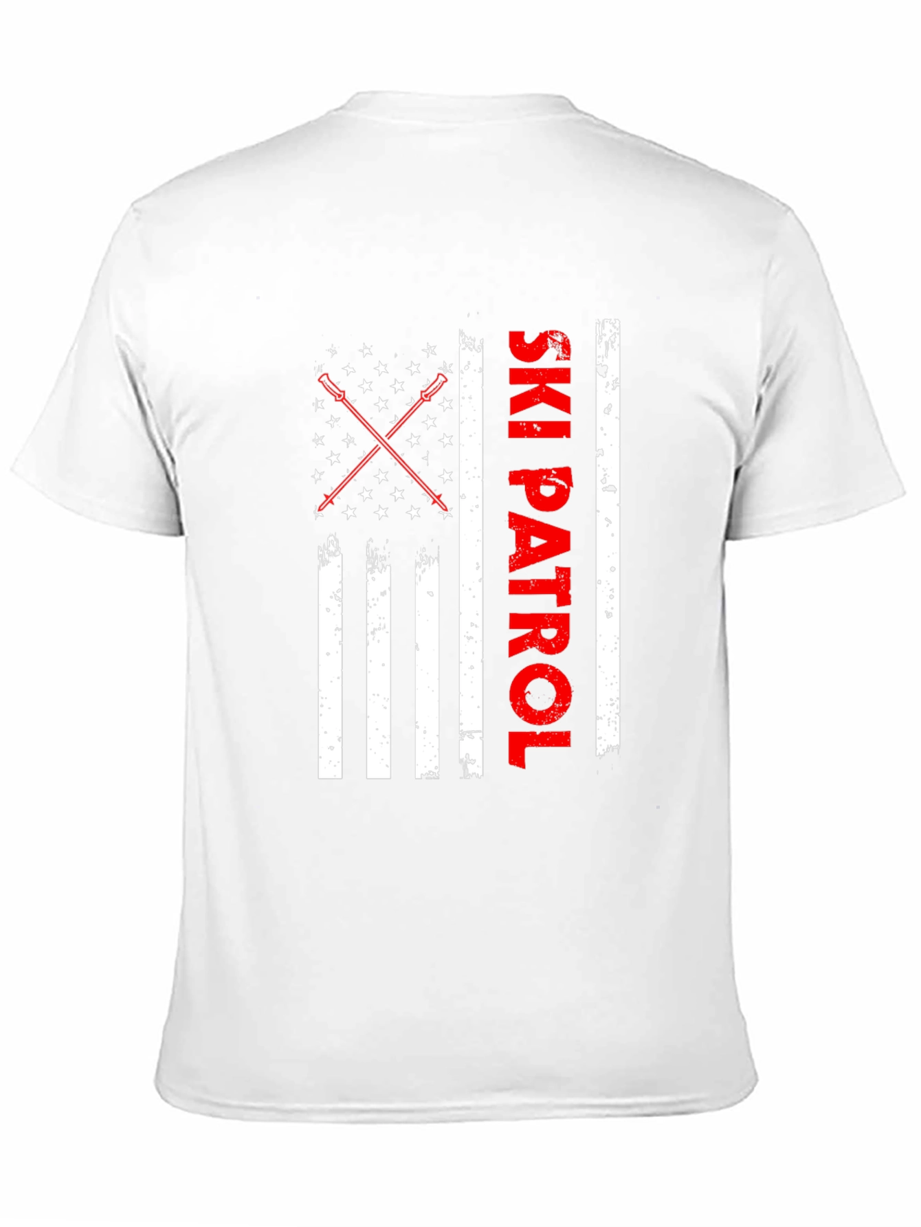 Ski Patrol American Flag Graphic Tee - Black