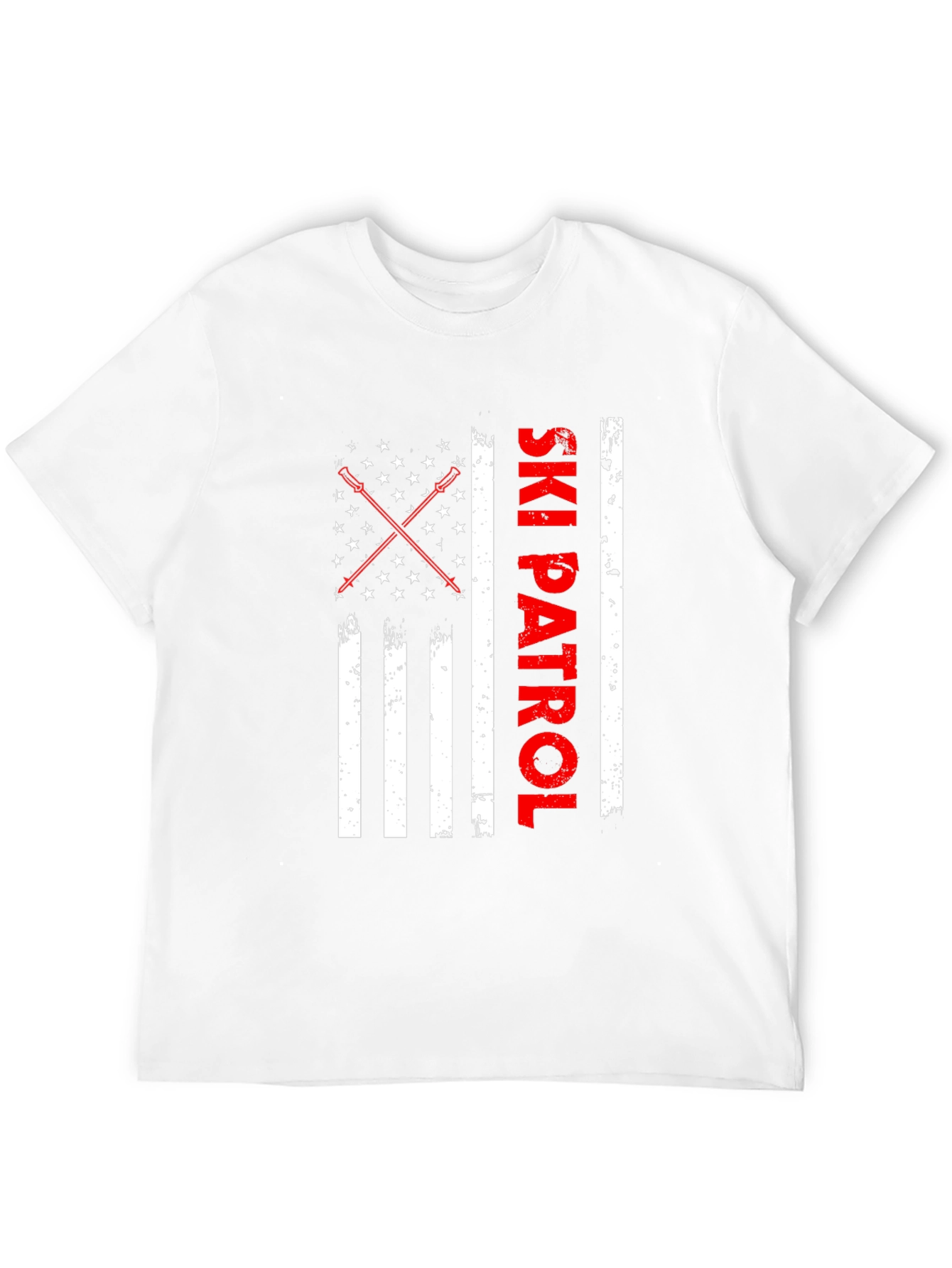Ski Patrol American Flag Graphic Tee - Black