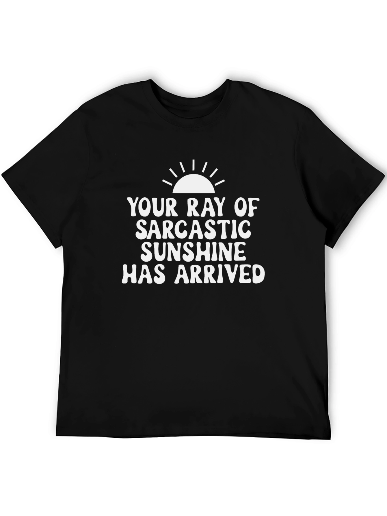 Sarcastic Sunshine Graphic Tee - Black Cotton T-Shirt