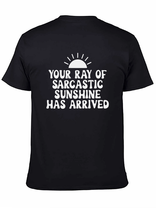 Sarcastic Sunshine Graphic Tee - Black Cotton T-Shirt