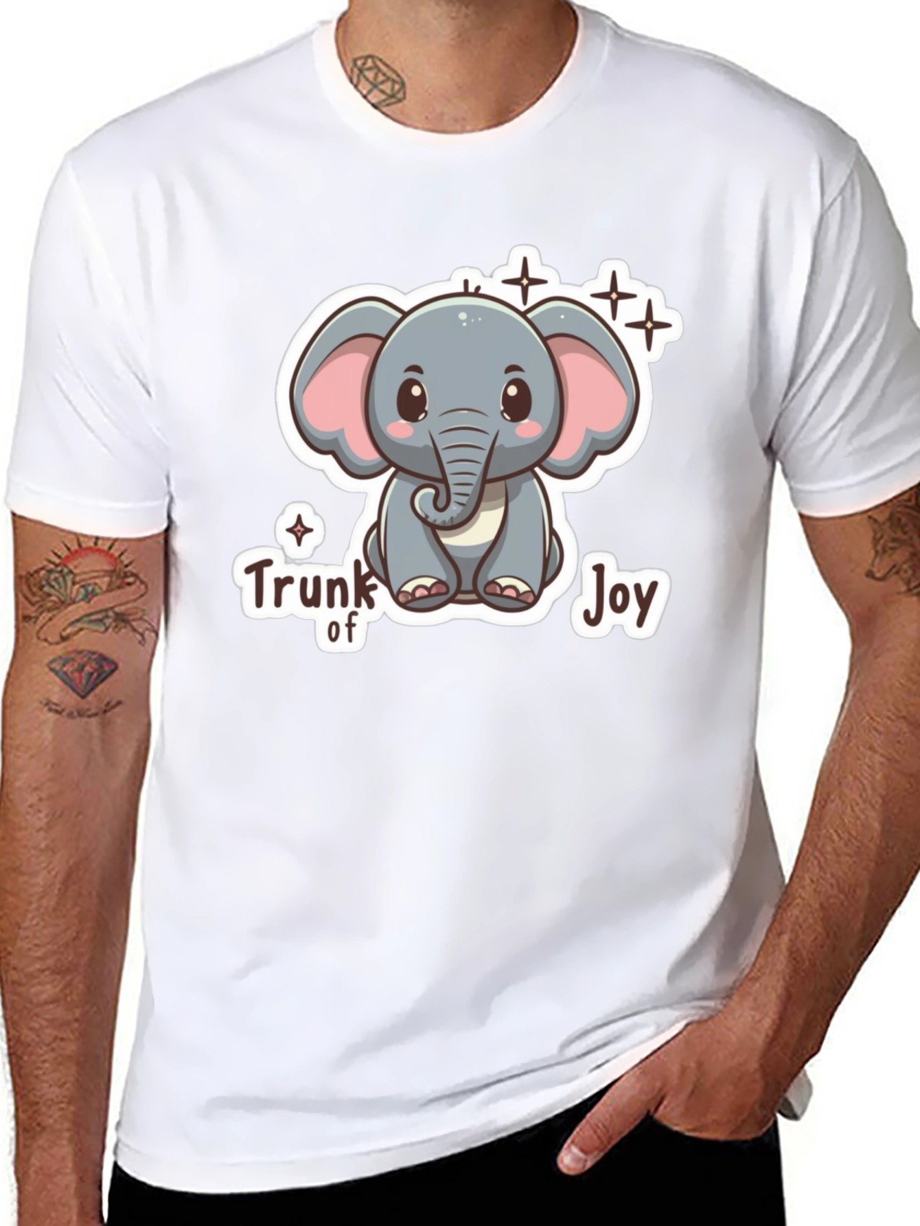 Cute Elephant Trunk of Joy Graphic T-Shirt