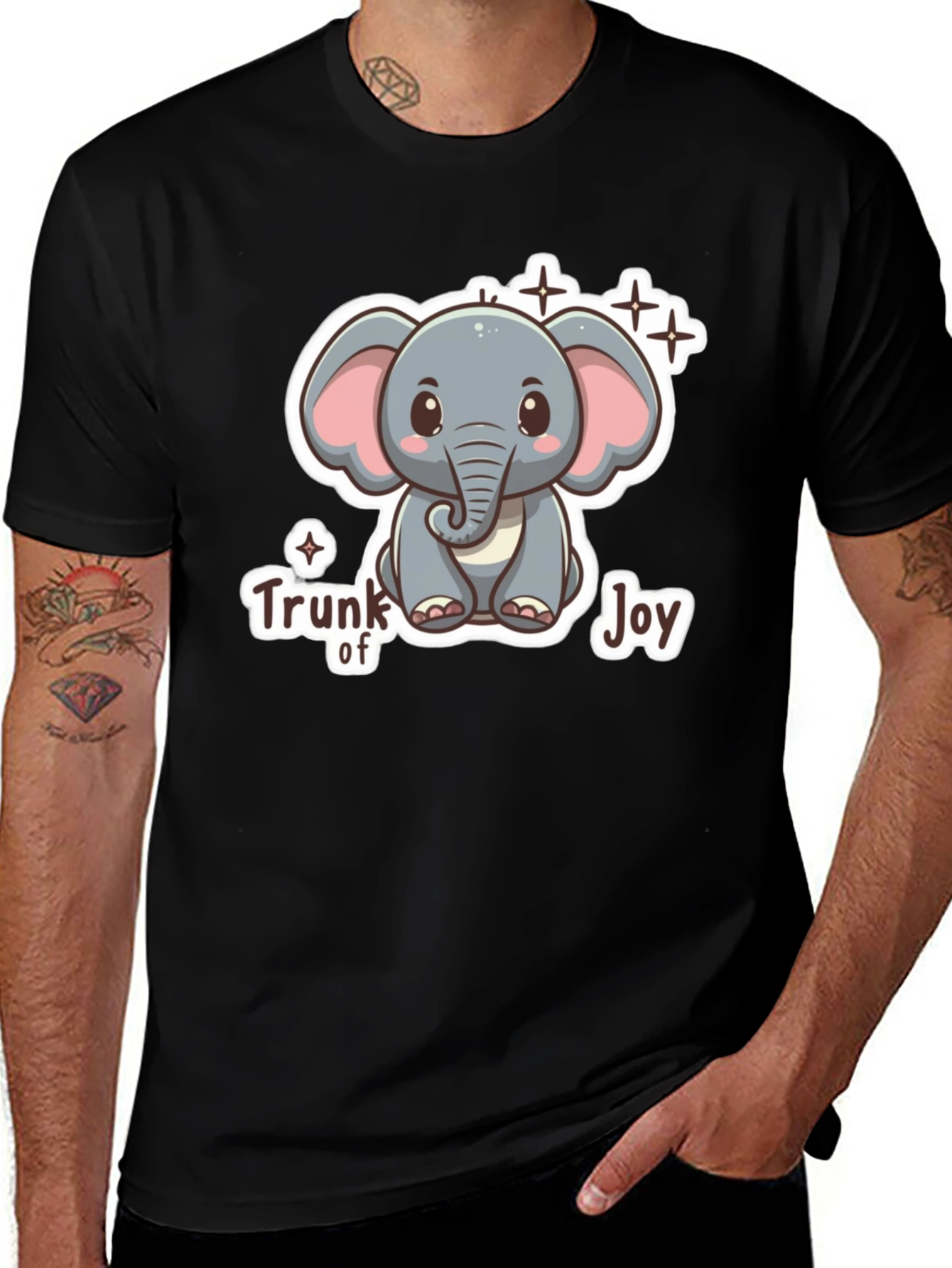Cute Elephant Trunk of Joy Graphic T-Shirt