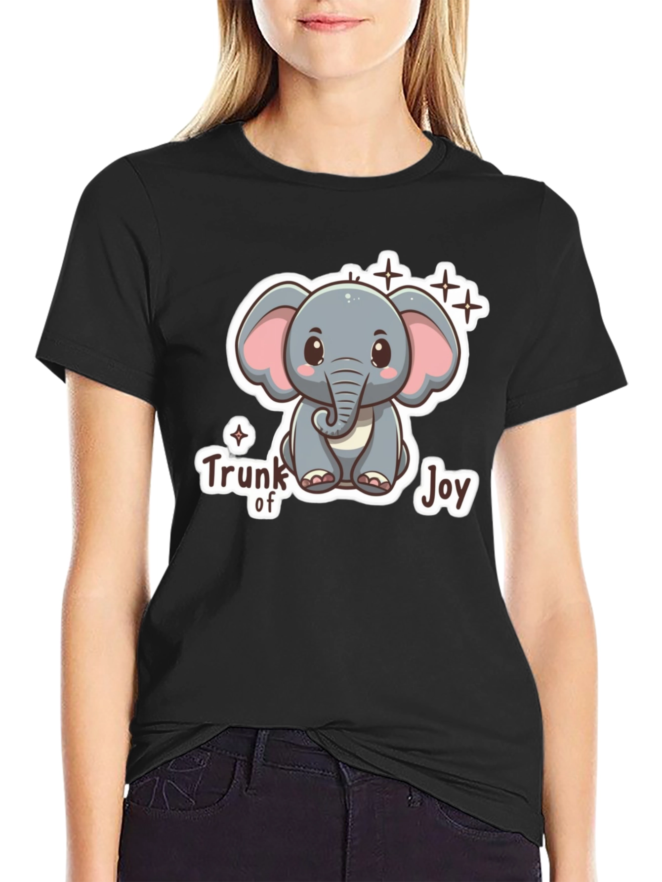 Cute Elephant Trunk of Joy Graphic T-Shirt