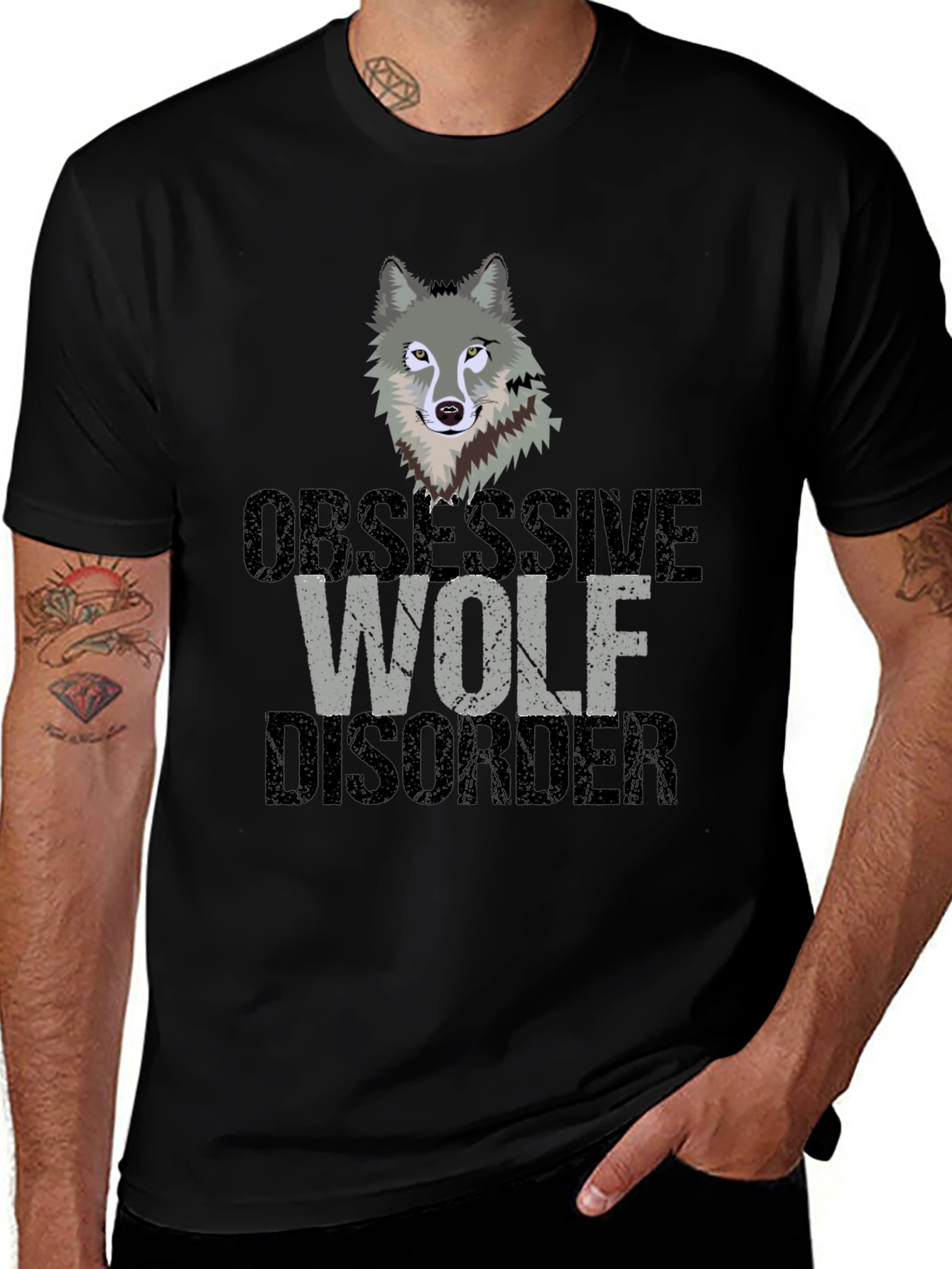 Obsessive Wolf Disorder T-Shirt - Mens Graphic Tee