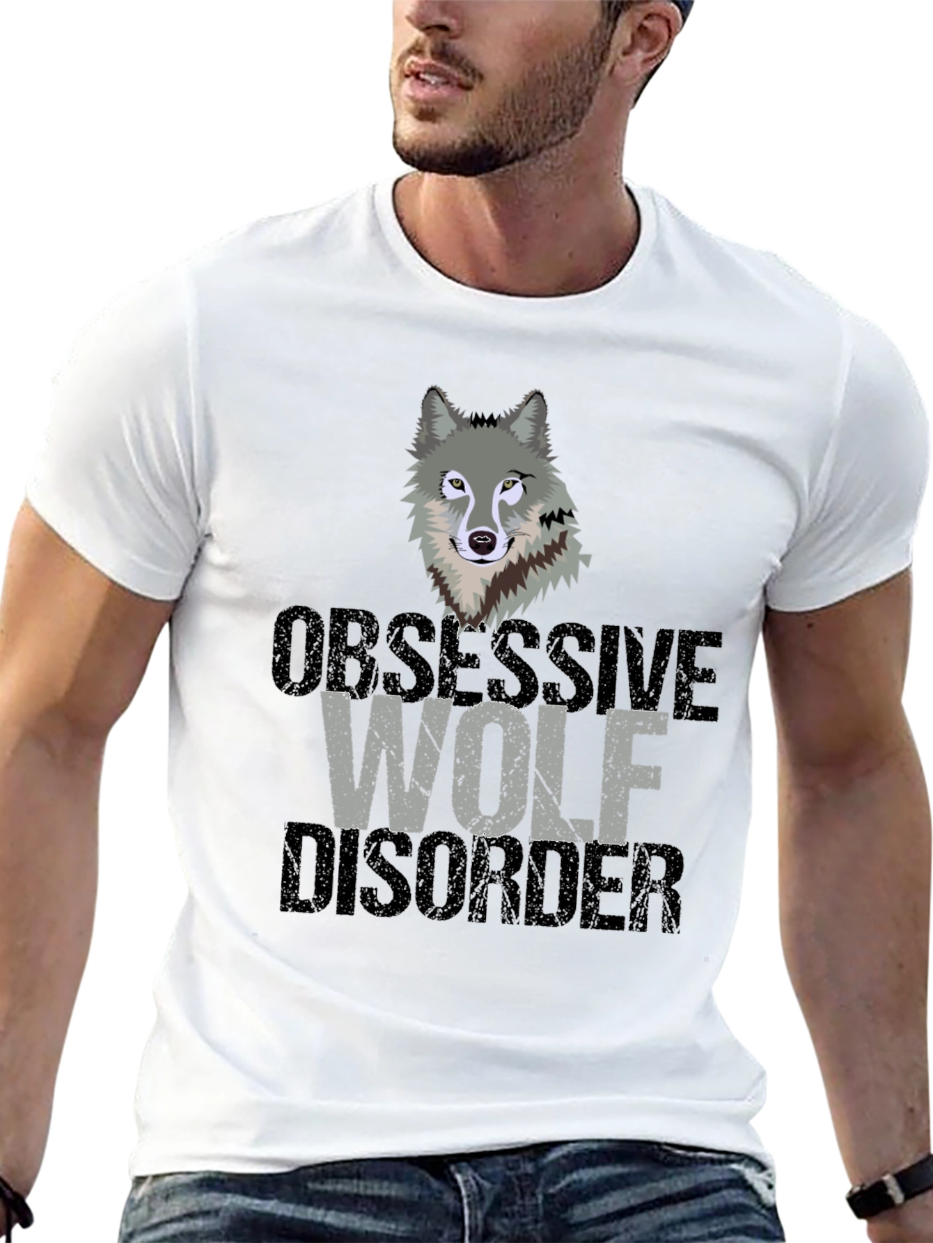 Obsessive Wolf Disorder T-Shirt - Mens Graphic Tee