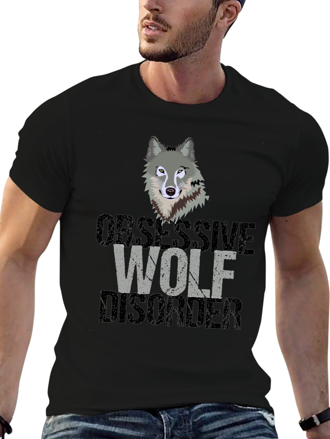 Obsessive Wolf Disorder T-Shirt - Mens Graphic Tee