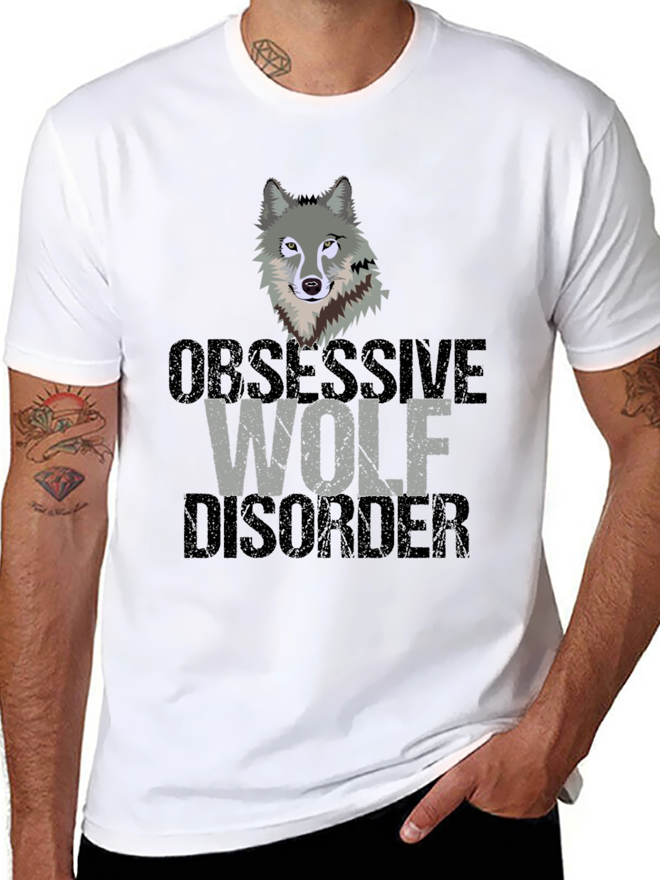 Obsessive Wolf Disorder T-Shirt - Mens Graphic Tee