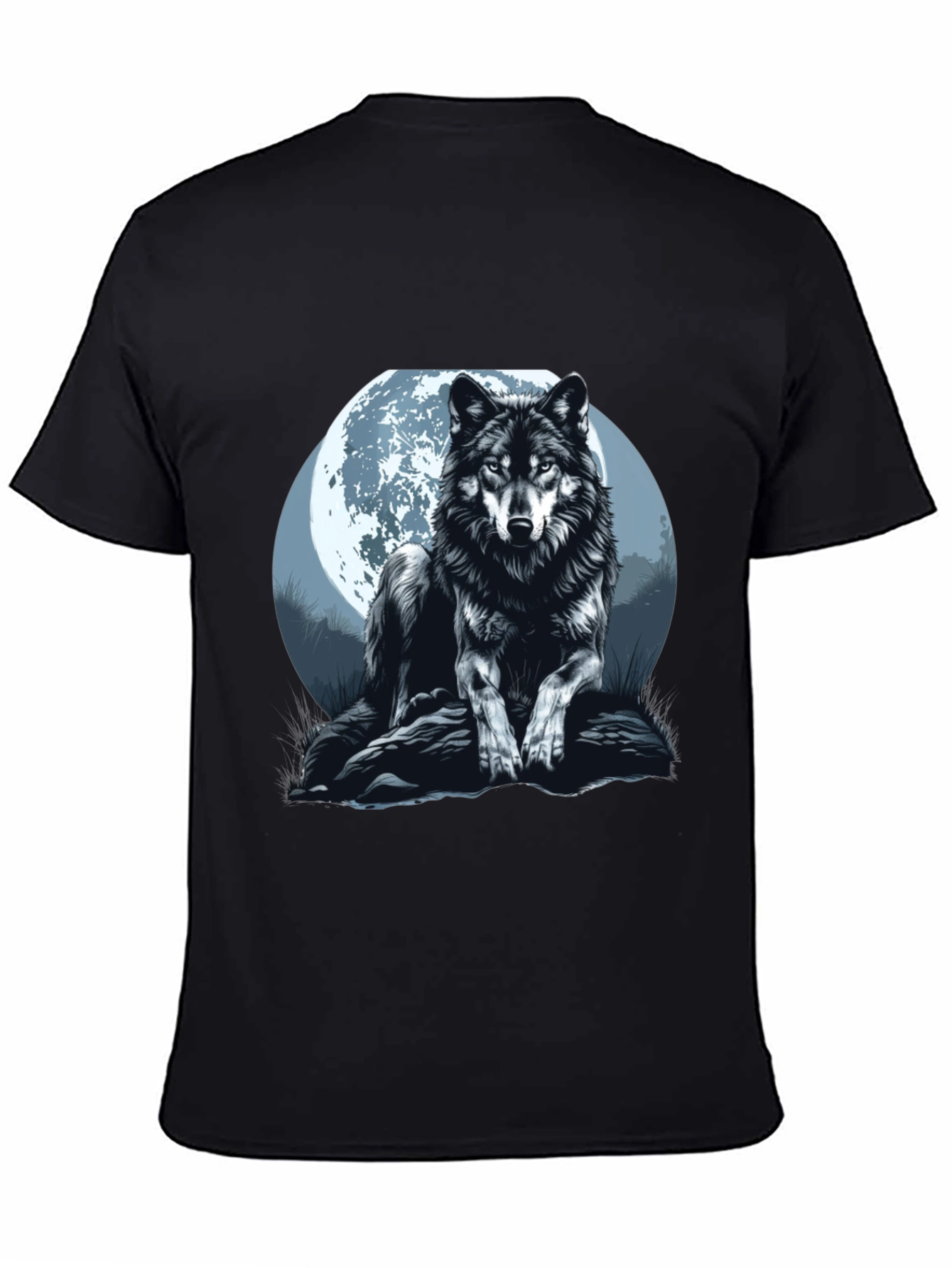 Wolf Moon Graphic Tee - Mens Black T-Shirt