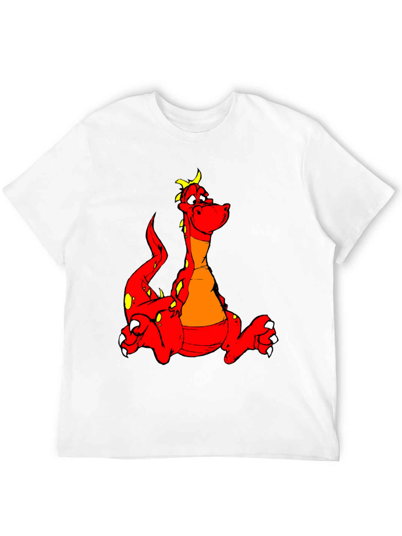 Dragon Cartoon Graphic Black T-Shirt
