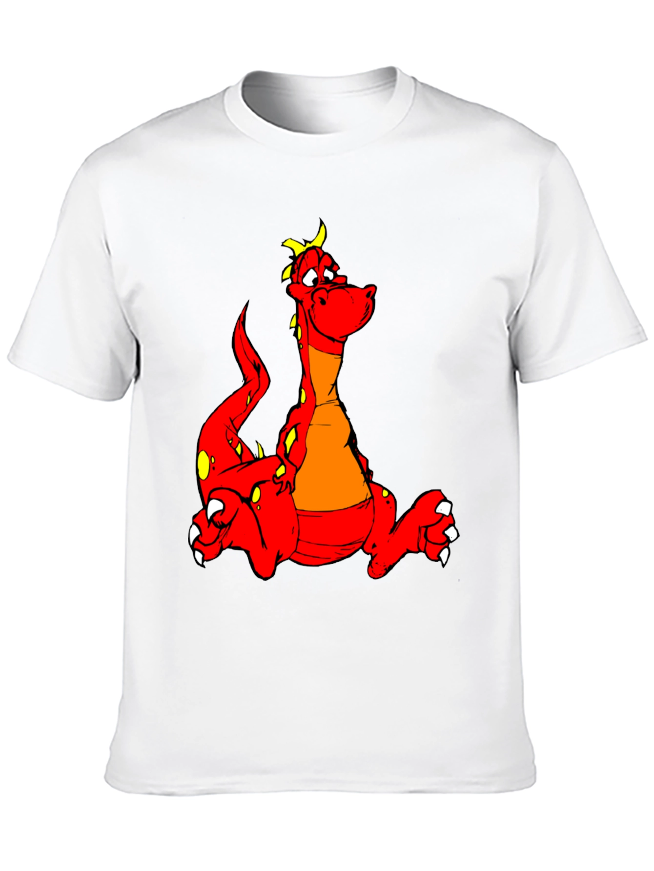 Dragon Cartoon Graphic Black T-Shirt
