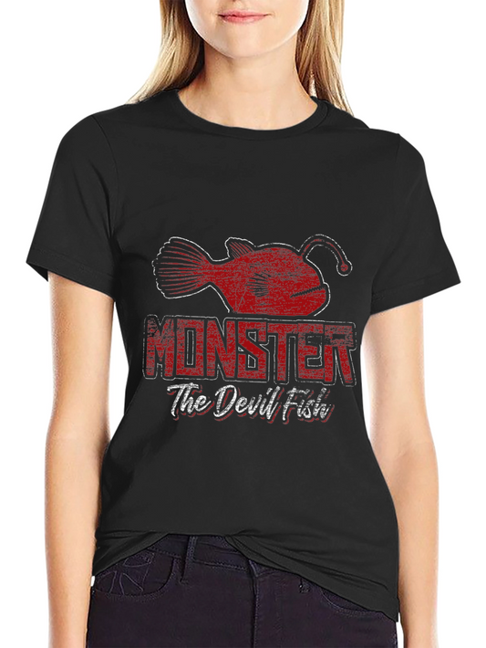 Monster Devil Fish Graphic T-Shirt