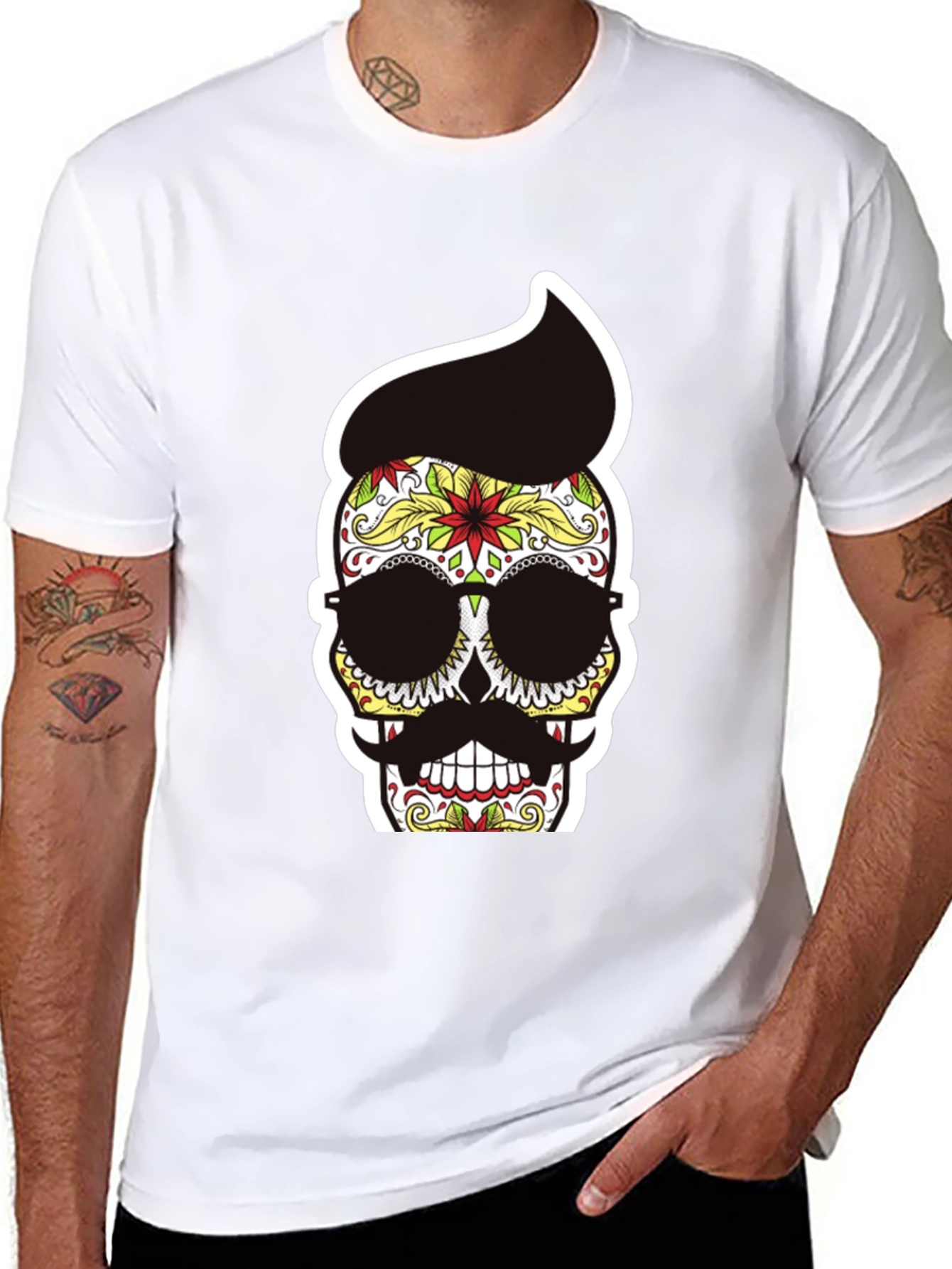 Sugar Skull T-Shirt with Pompadour
