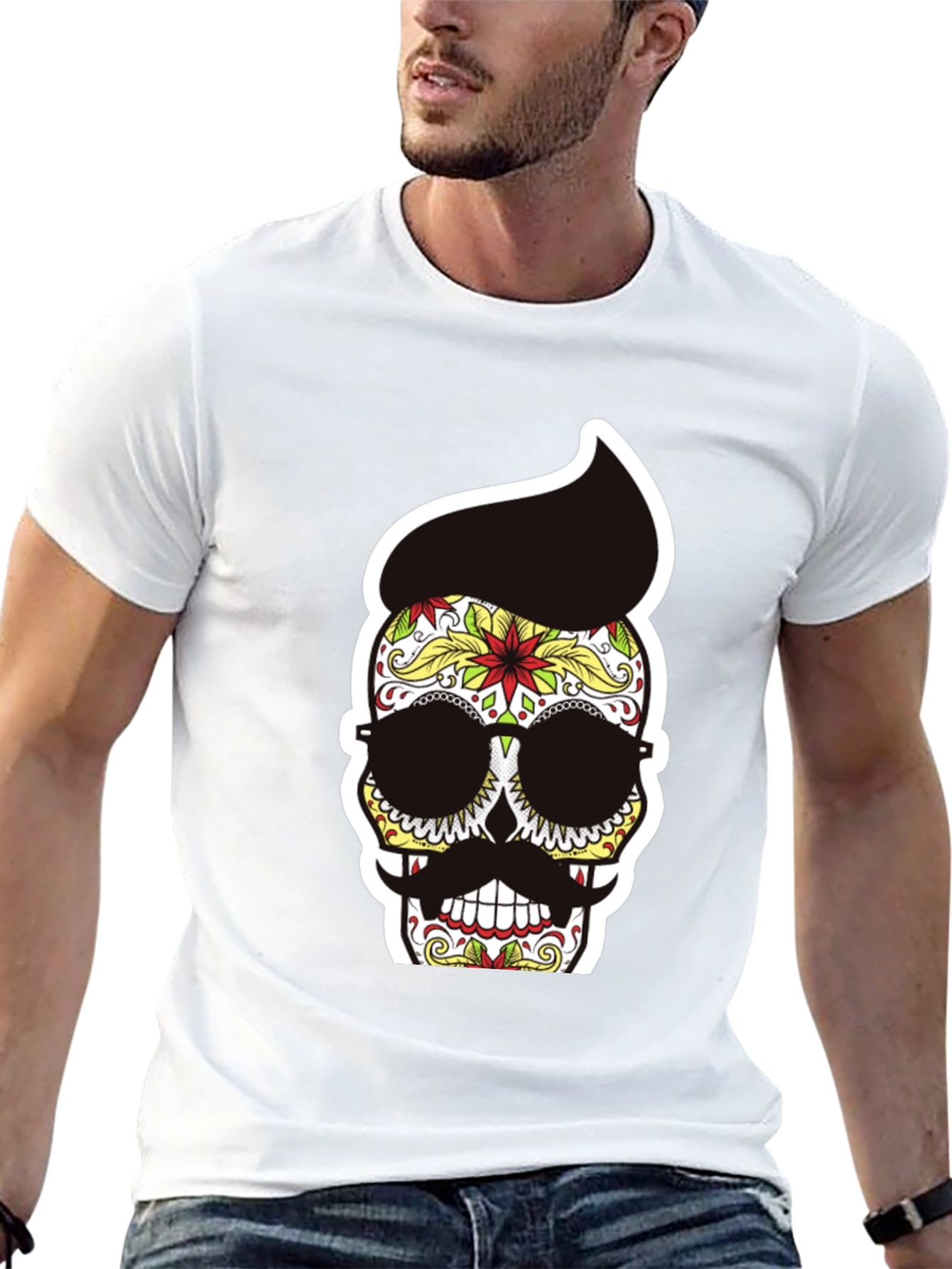 Sugar Skull T-Shirt with Pompadour
