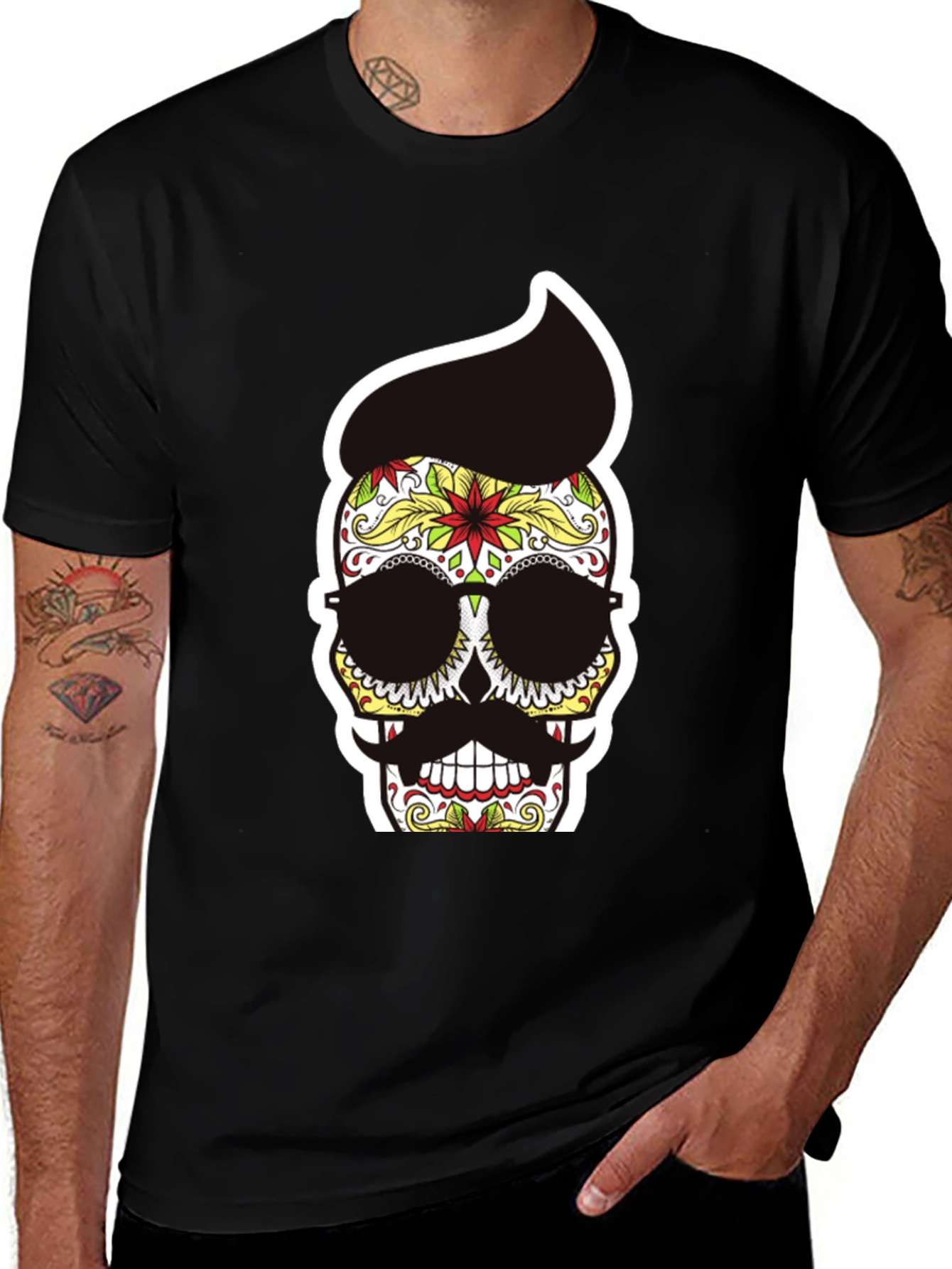 Sugar Skull T-Shirt with Pompadour
