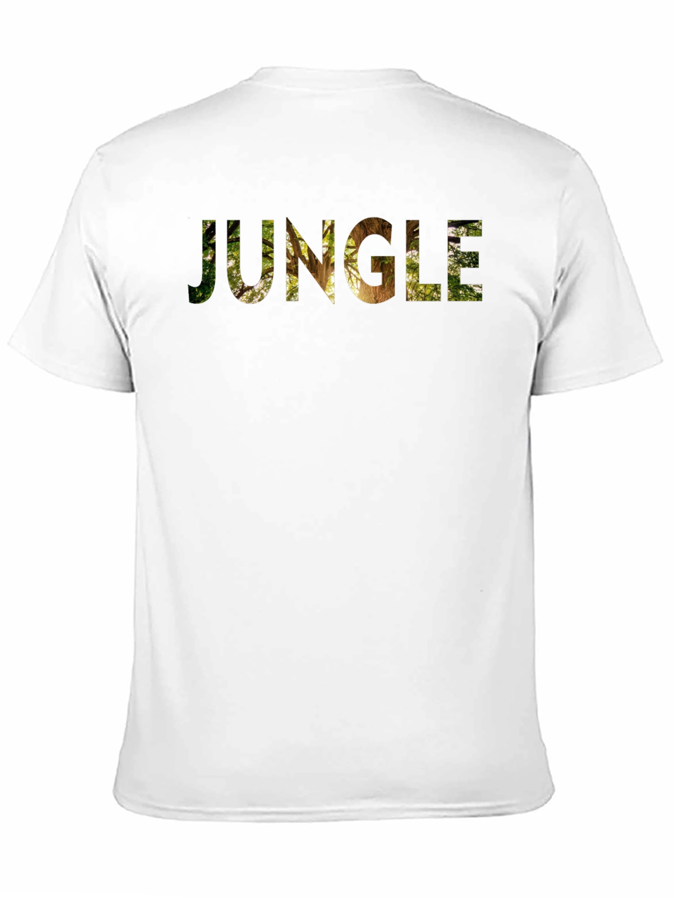 Jungle Print Mens Black Crew Neck T-Shirt