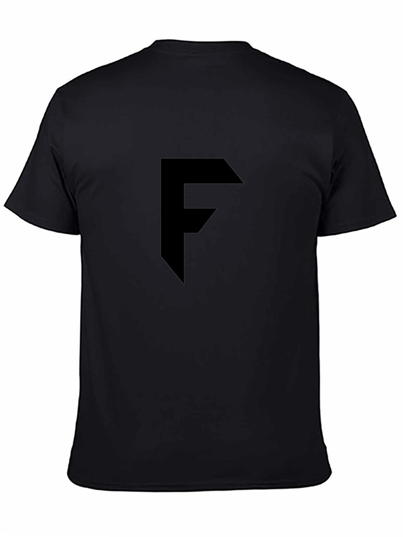 Bold Initial Tee - Black Graphic T-Shirt