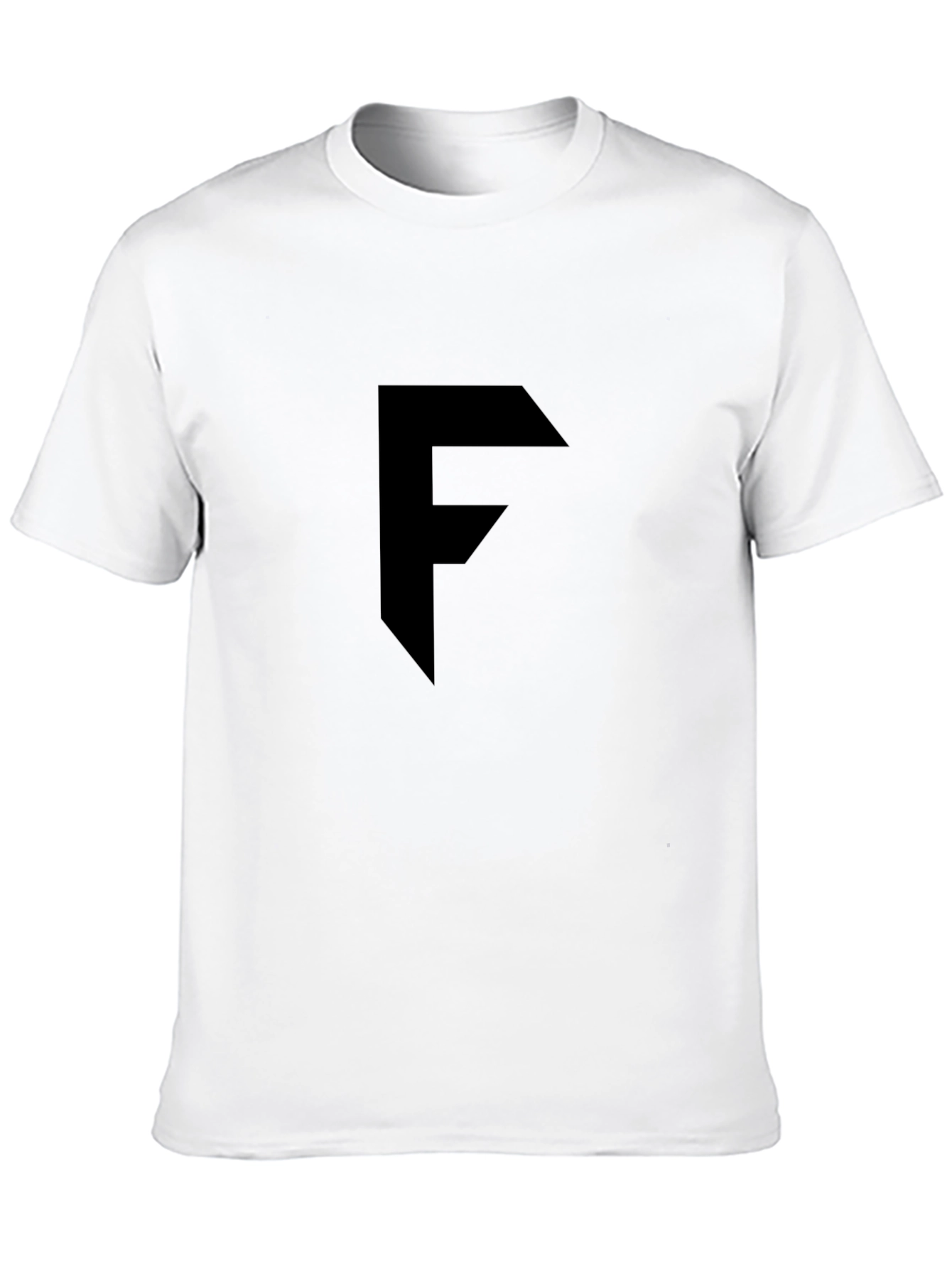 Bold Initial Tee - Black Graphic T-Shirt