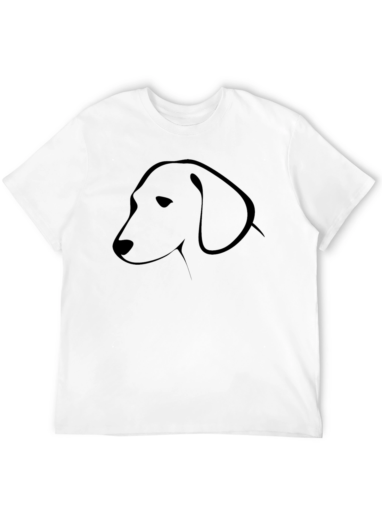 Minimalist Dog Graphic Black T-Shirt