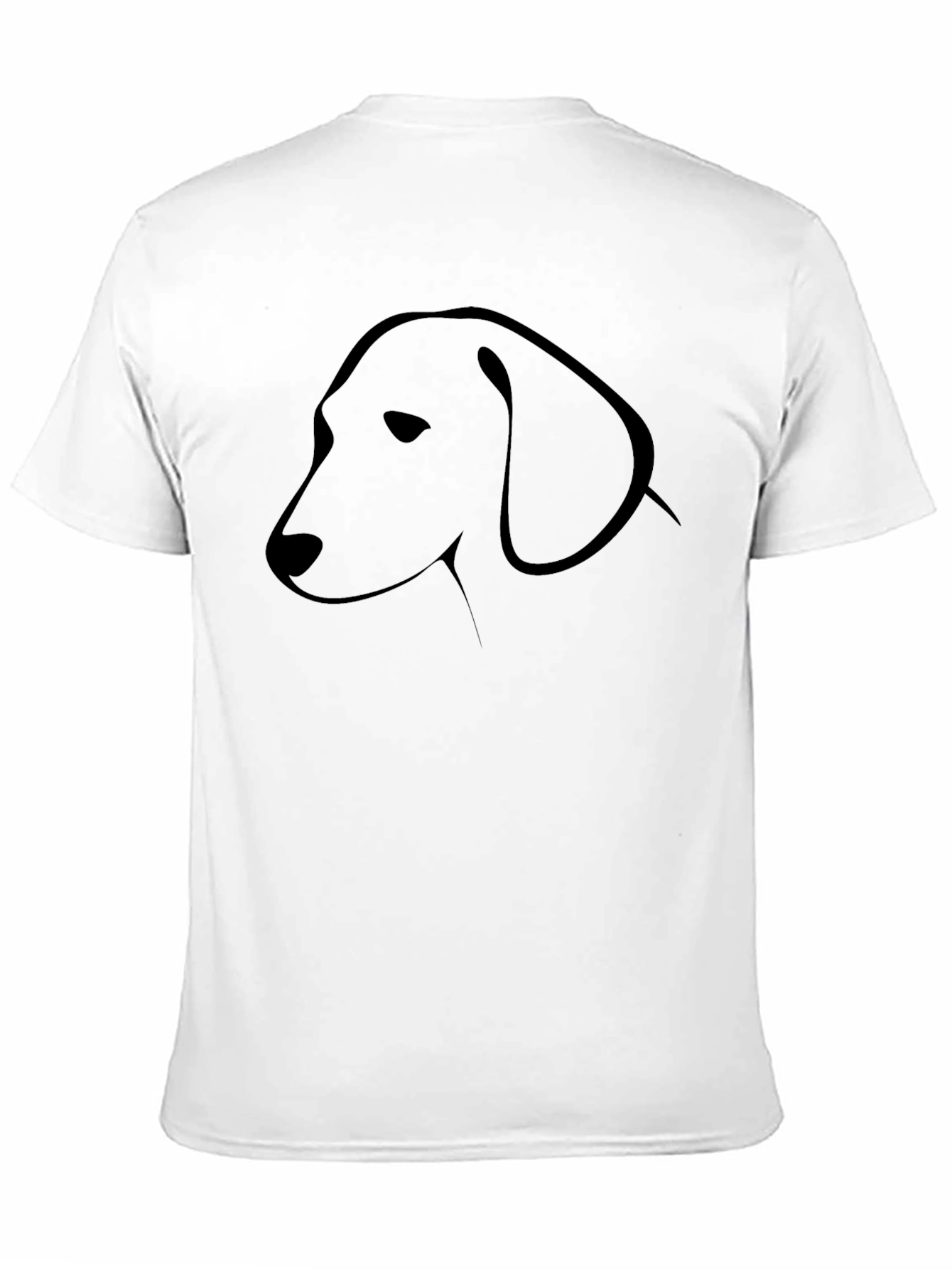 Minimalist Dog Graphic Black T-Shirt
